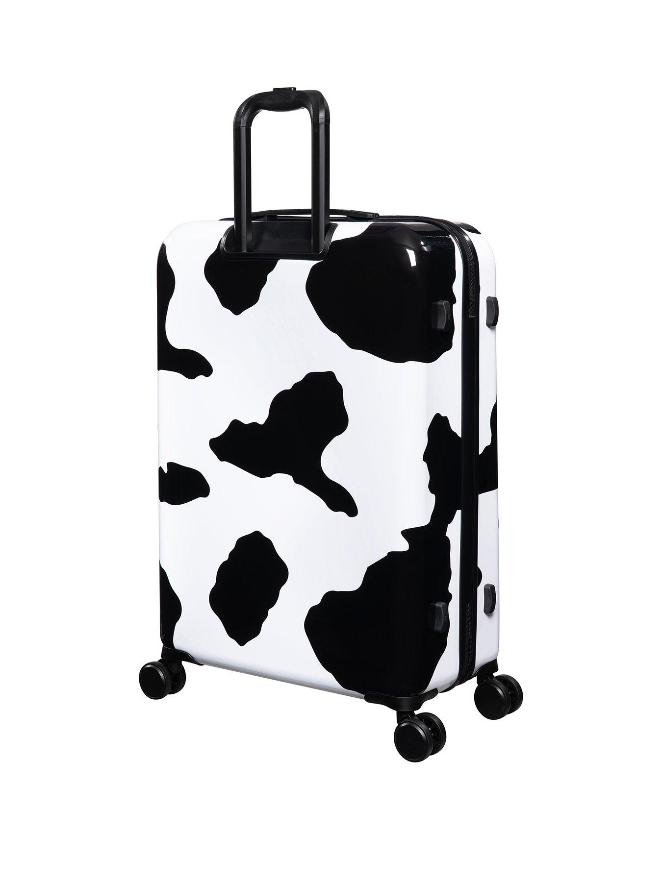 Image 2 of 7 of it Luggage Sheen Moo Cow Black/White Medium Suitcase with TSA Lock