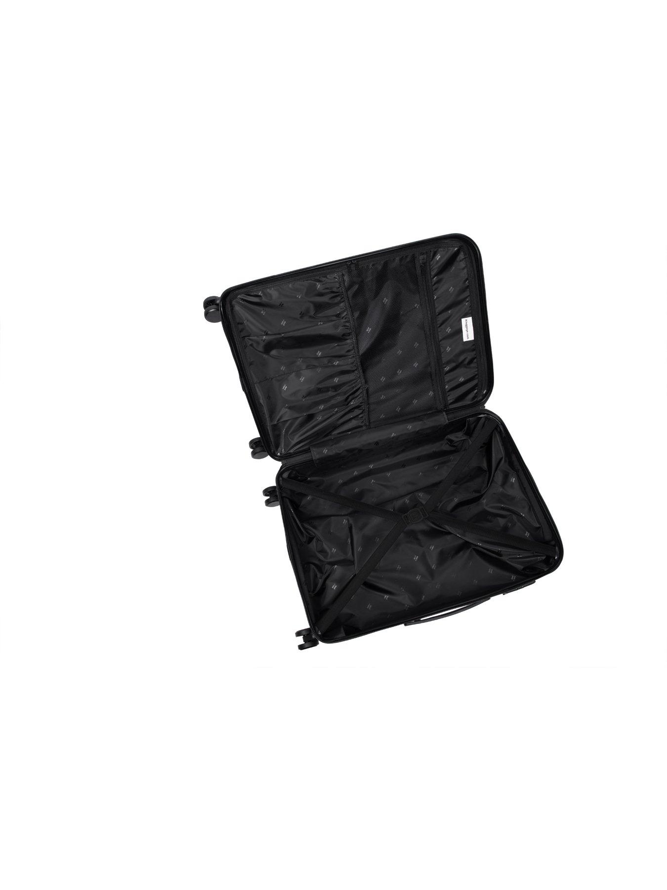 Image 4 of 7 of it Luggage Sheen Moo Cow Black/White Medium Suitcase with TSA Lock