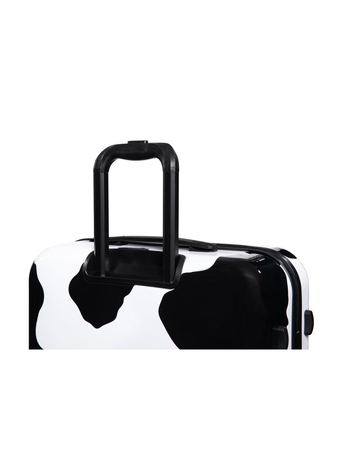 Image 5 of 7 of it Luggage Sheen Moo Cow Black/White Medium Suitcase with TSA Lock