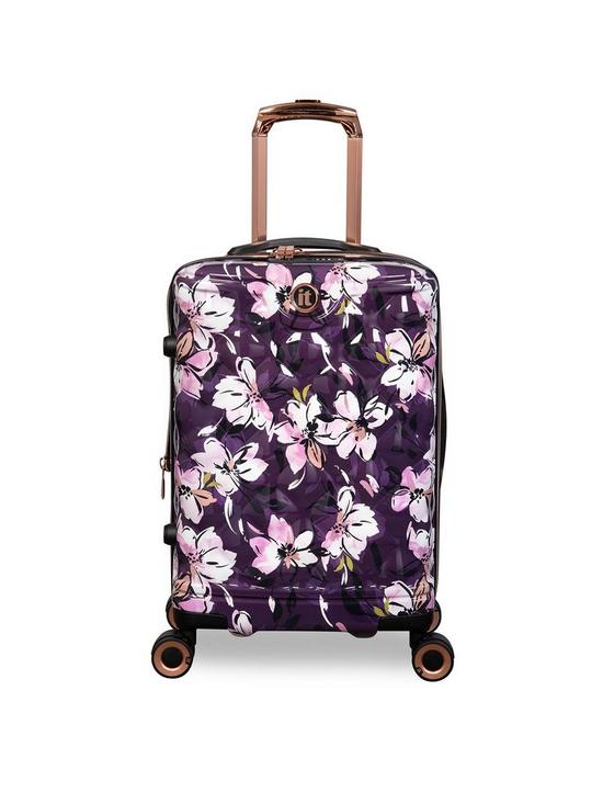 stillFront image of it-luggage-indulging-purple-berry-cabin-suitcase