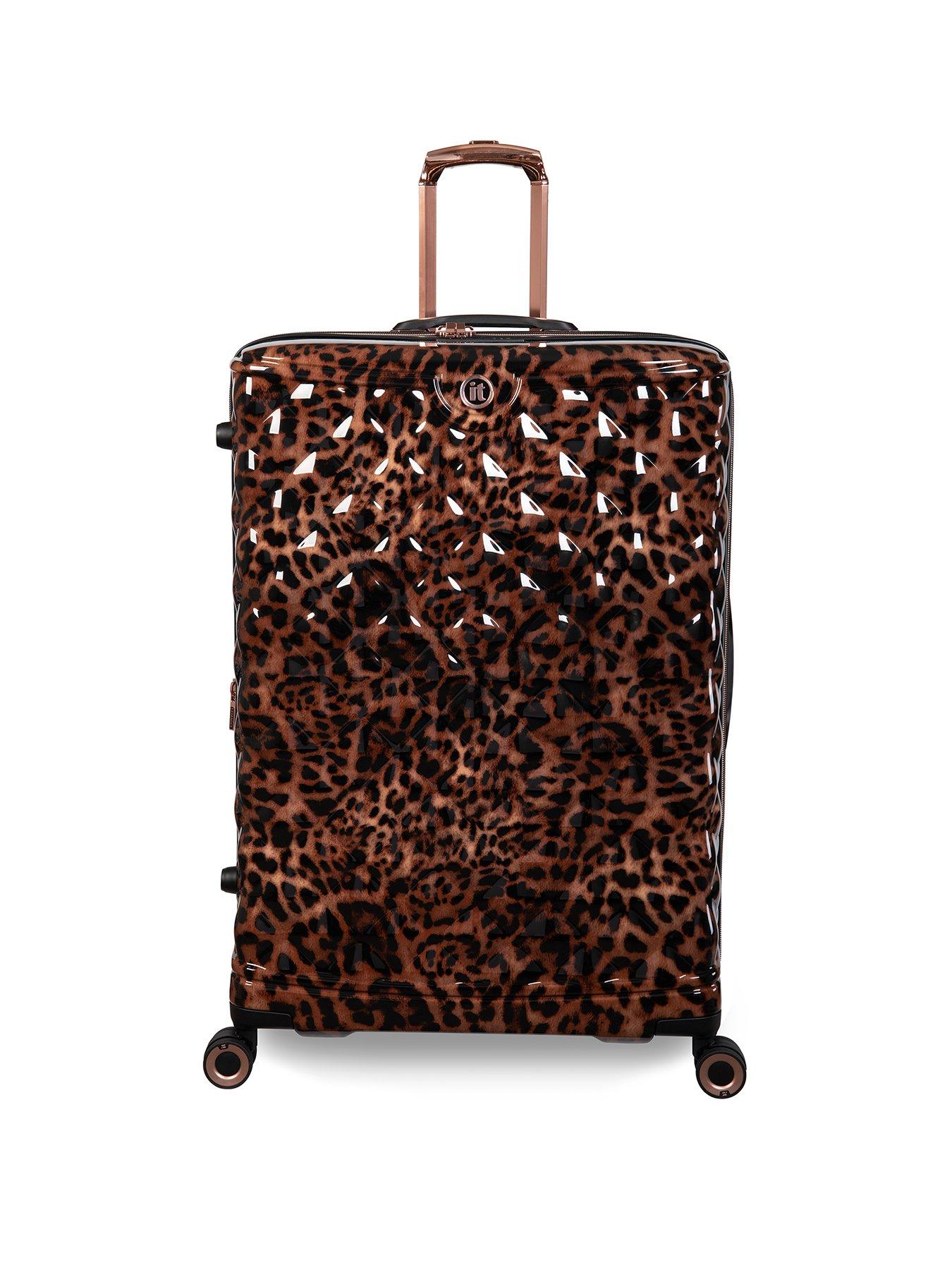 It luggage store leopard print