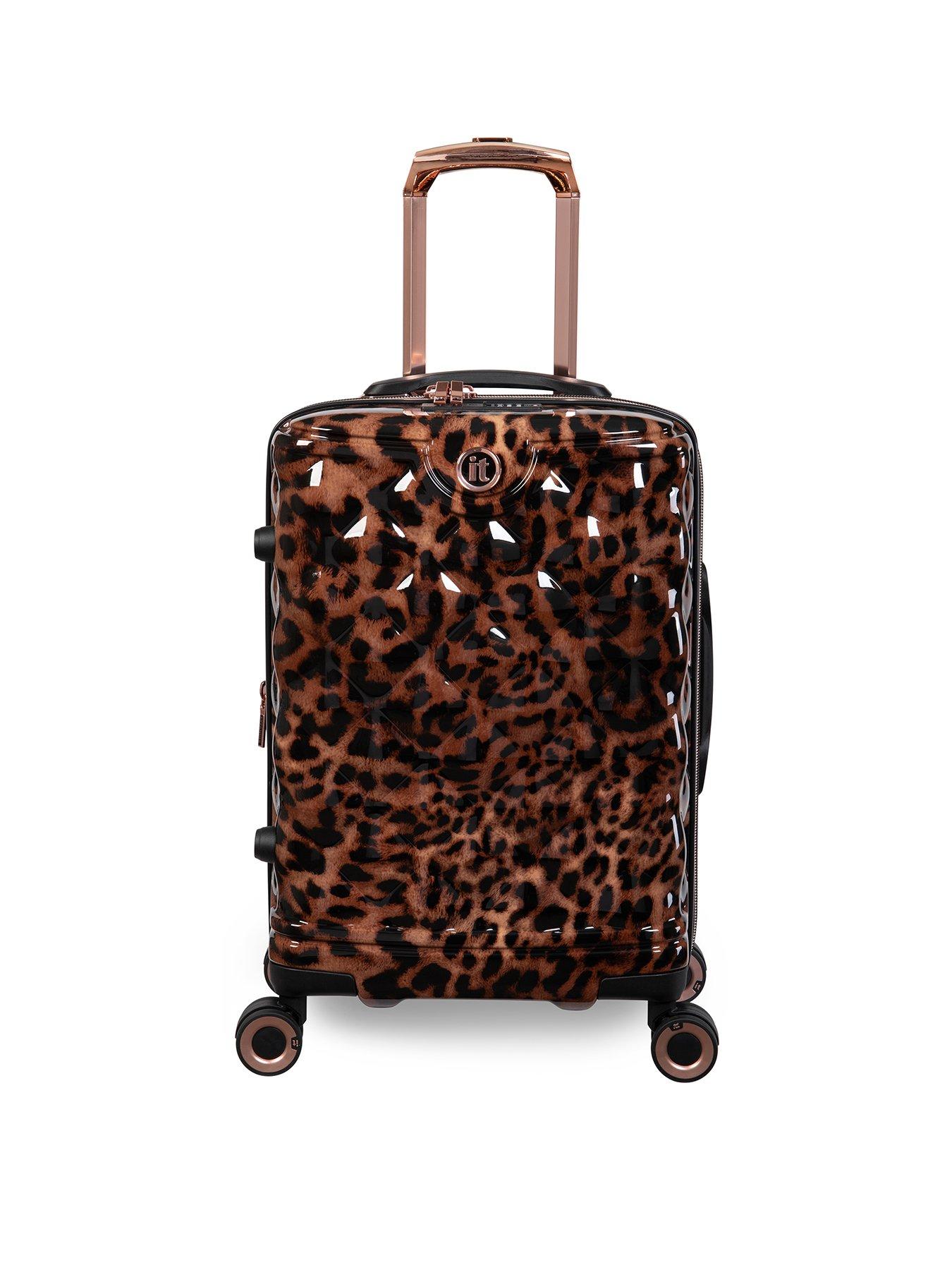 It luggage store leopard print