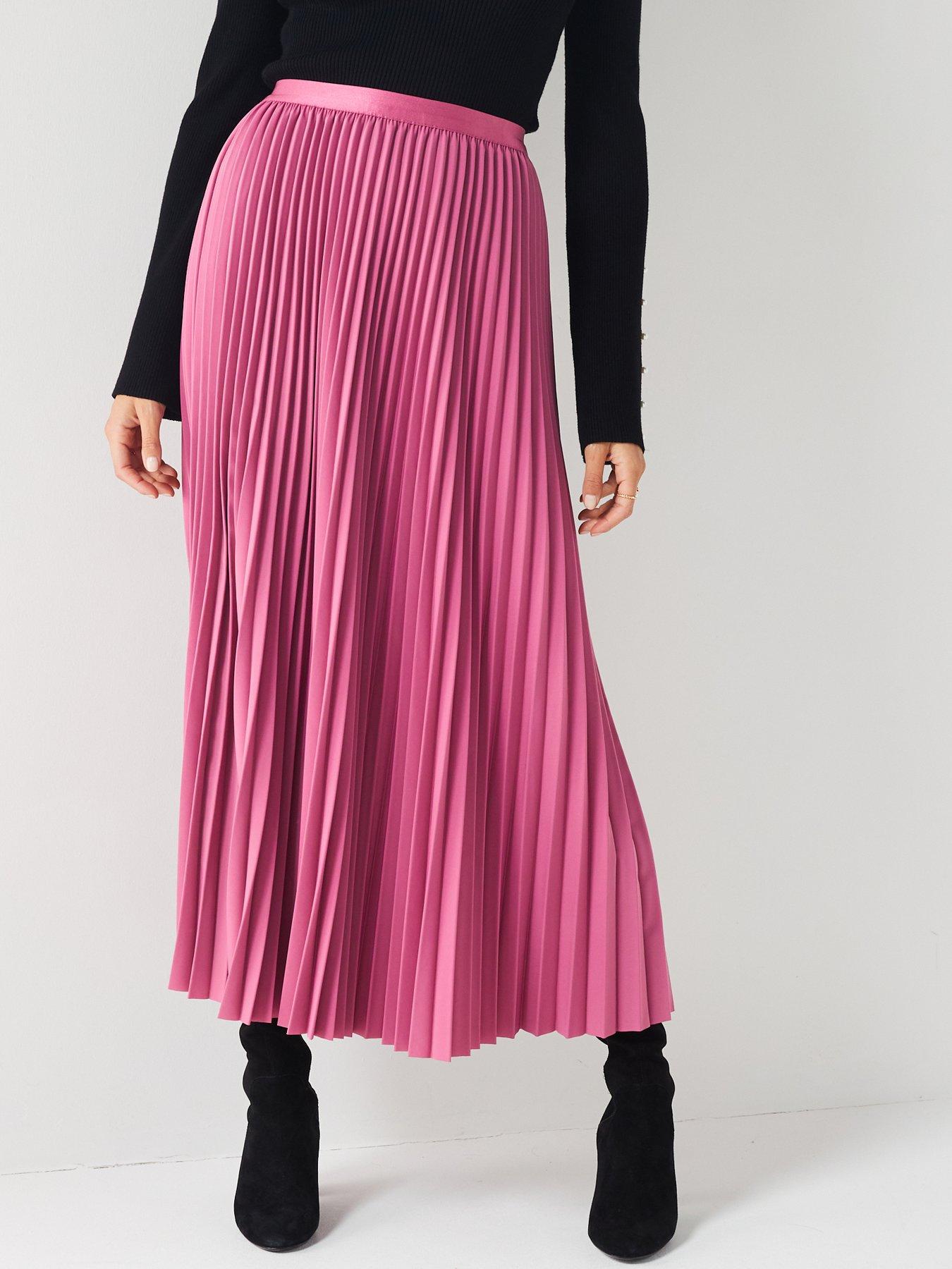 Pleated midi 2025 skirt very