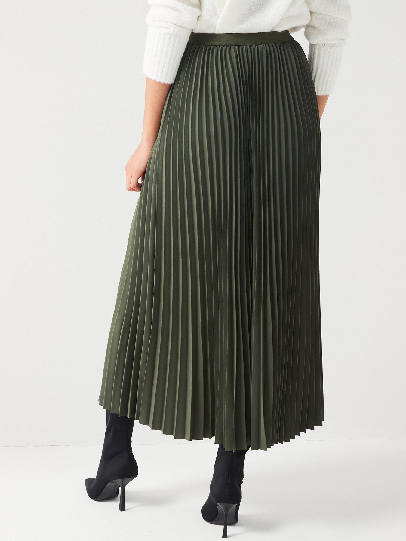 Pleated midi shop skirt very