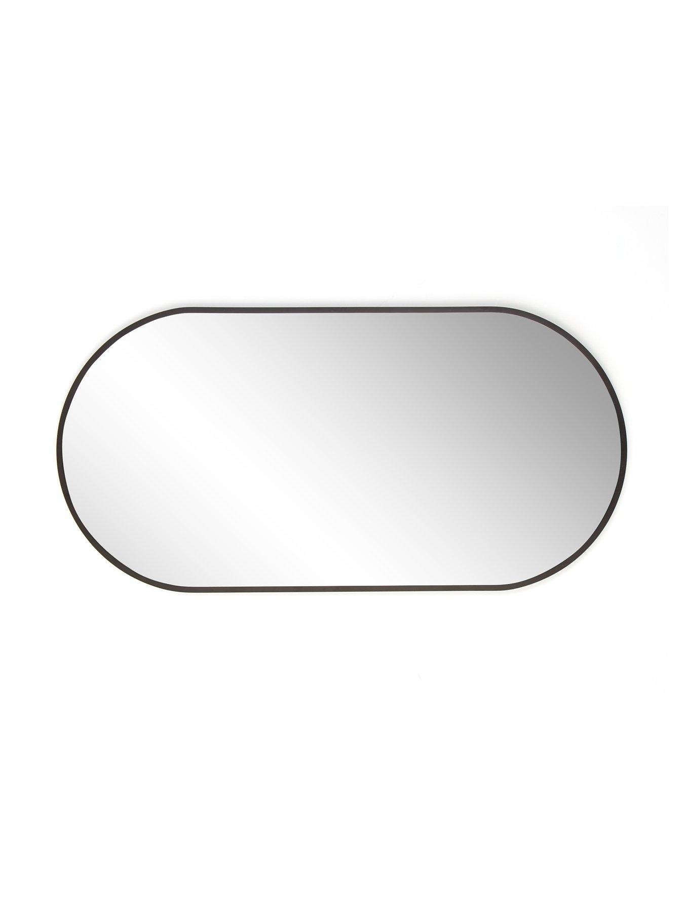 Image 4 of 6 of The Very Collection Cagli Oval Mirror - Black 40x80cm