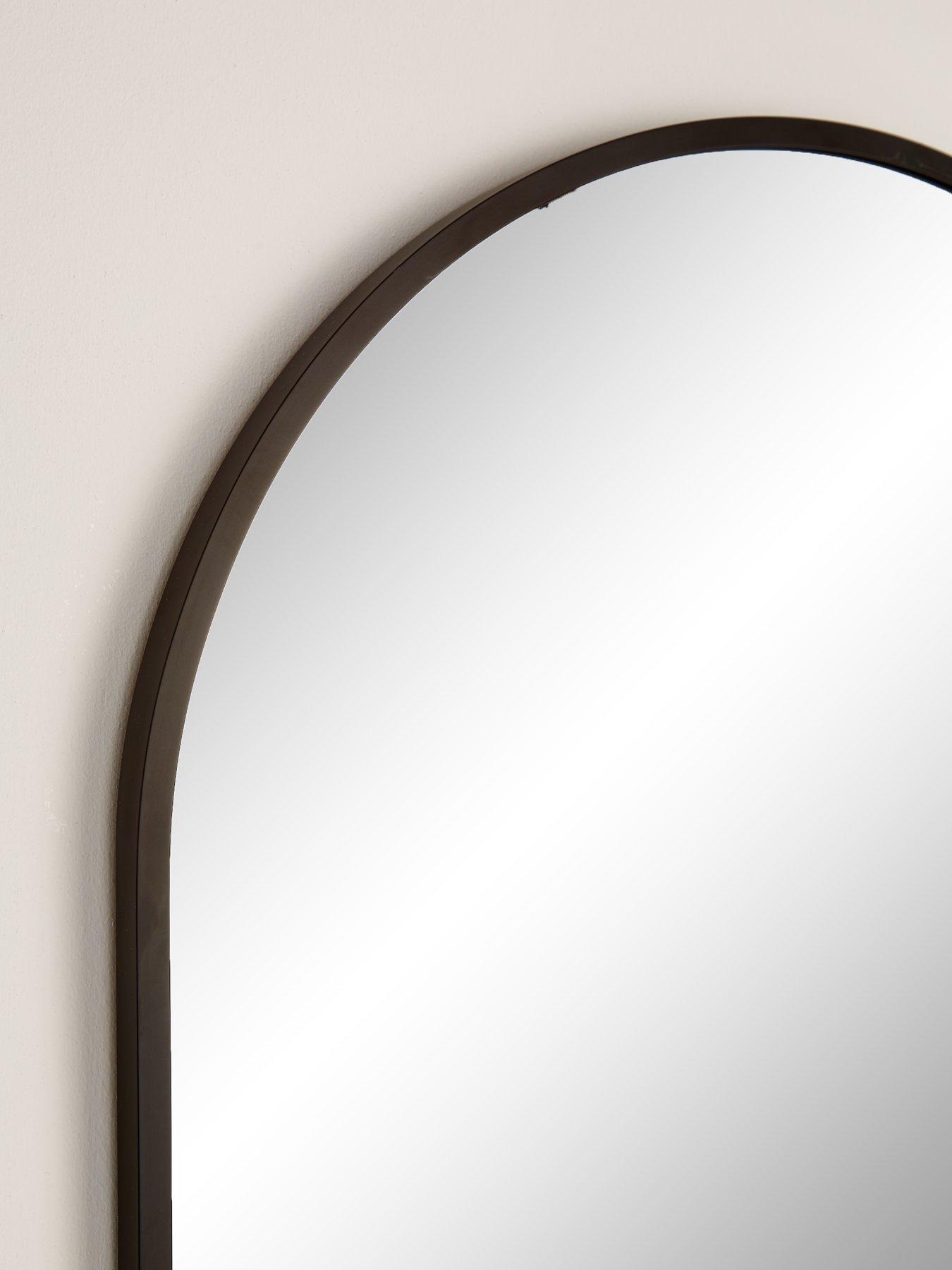 Image 5 of 6 of The Very Collection Cagli Oval Mirror - Black 40x80cm