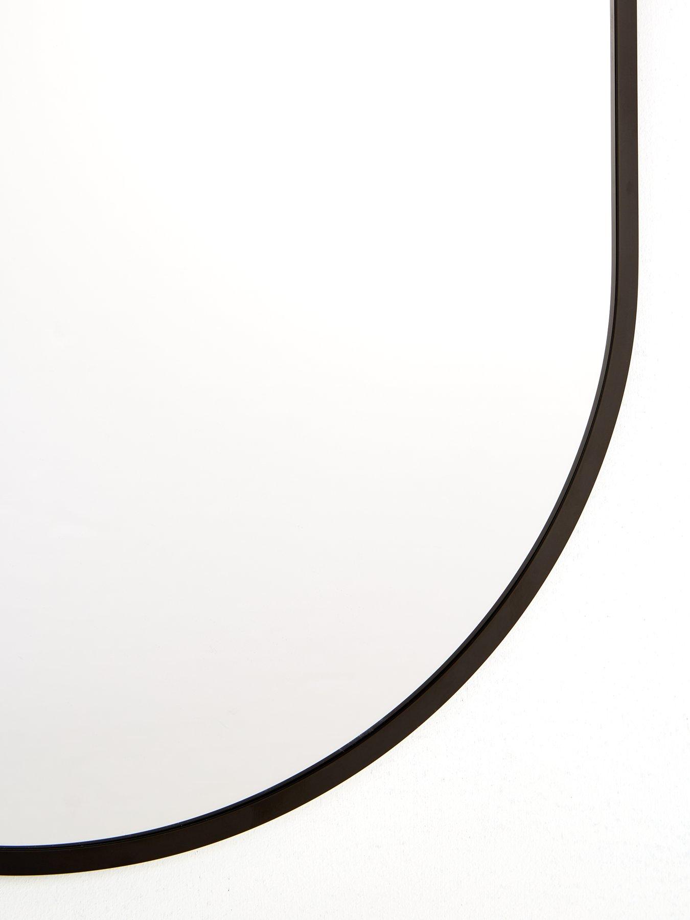 Image 6 of 6 of The Very Collection Cagli Oval Mirror - Black 40x80cm