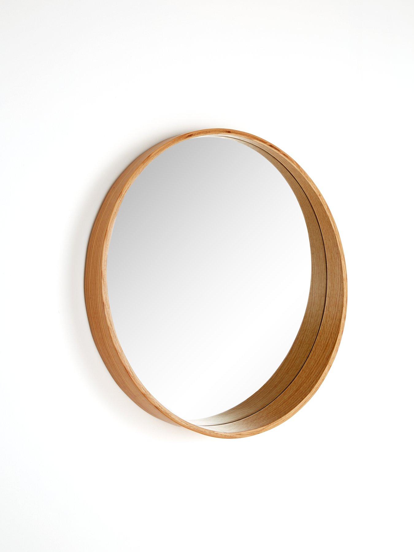 Image 3 of 6 of The Very Collection Cesa Round Natural Mirror 60cm