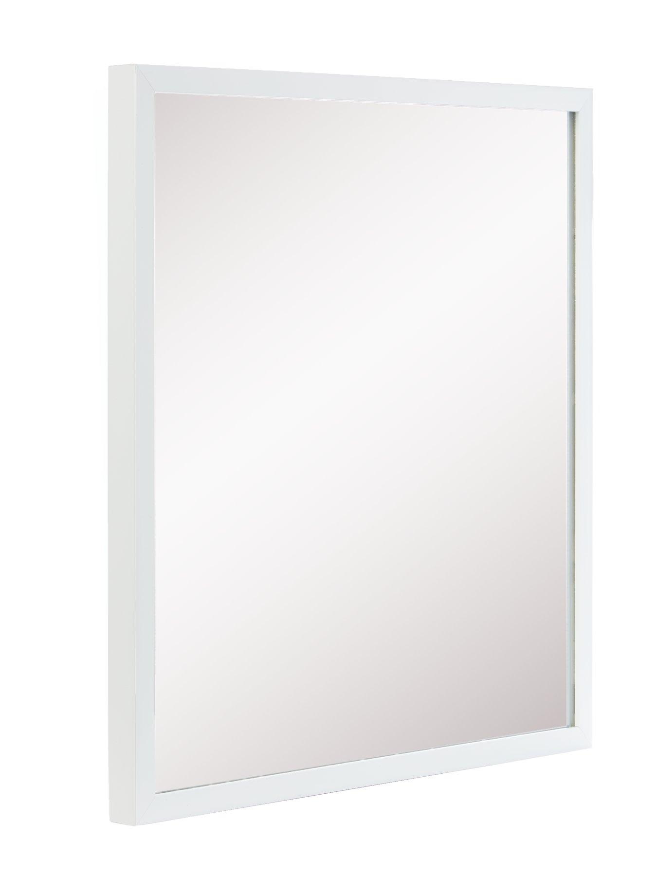 The Very Collection Square Mirror - White 55x55cm | Very