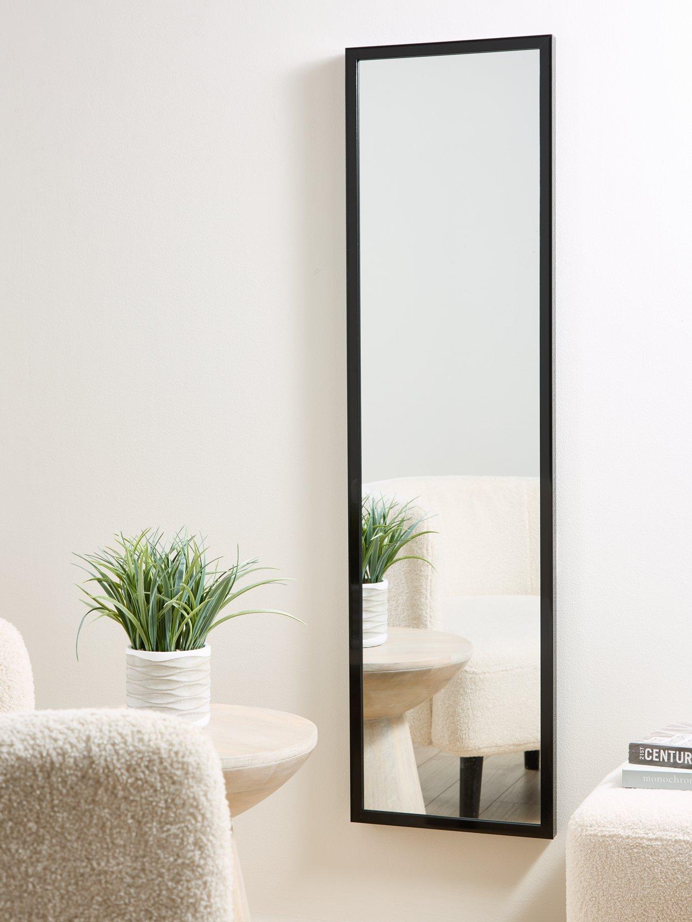 Very Home Tall Rectangular Mirror - Black 125x33cm