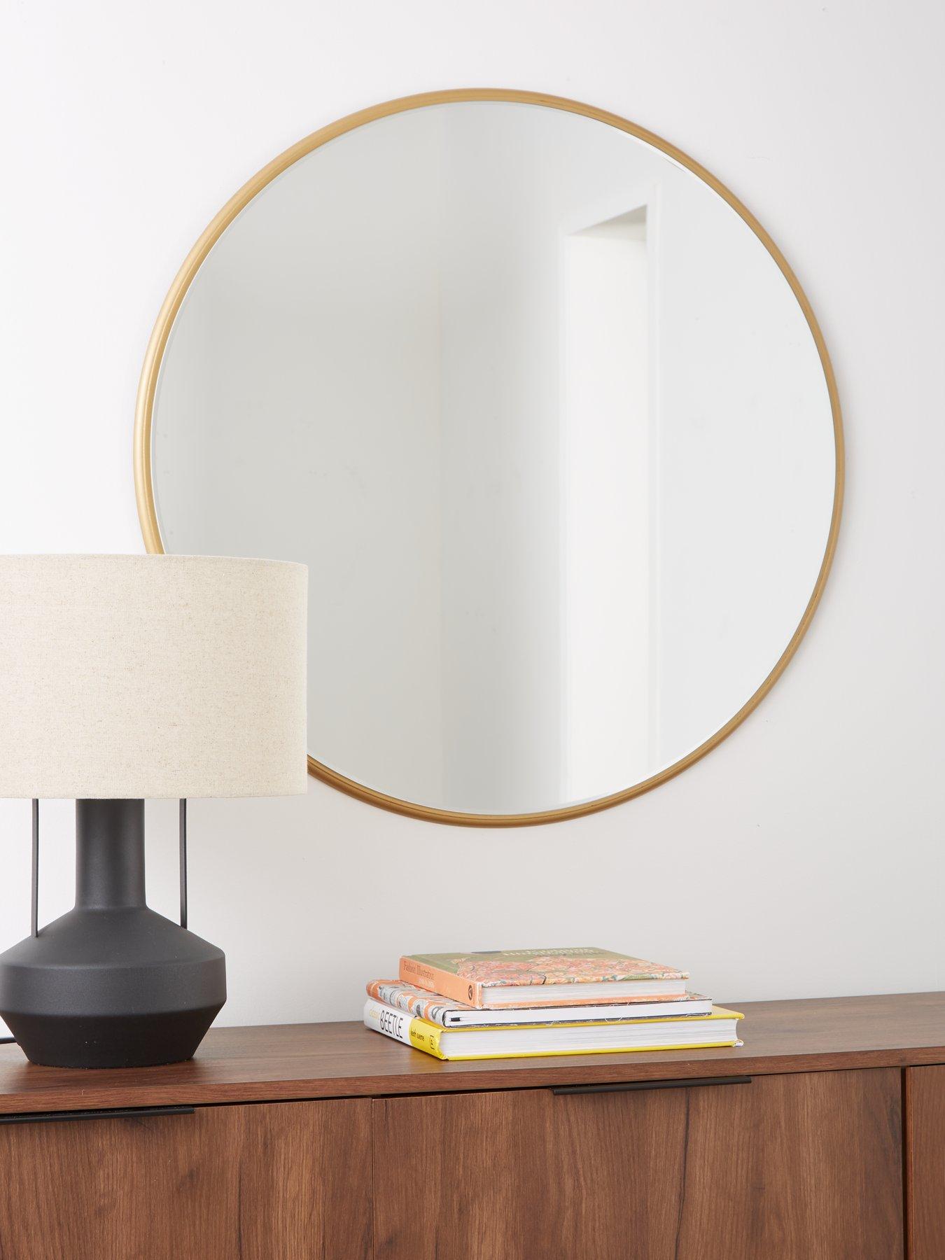 Product photograph of Very Home Abano Large Mirror - Gold 75cm from very.co.uk