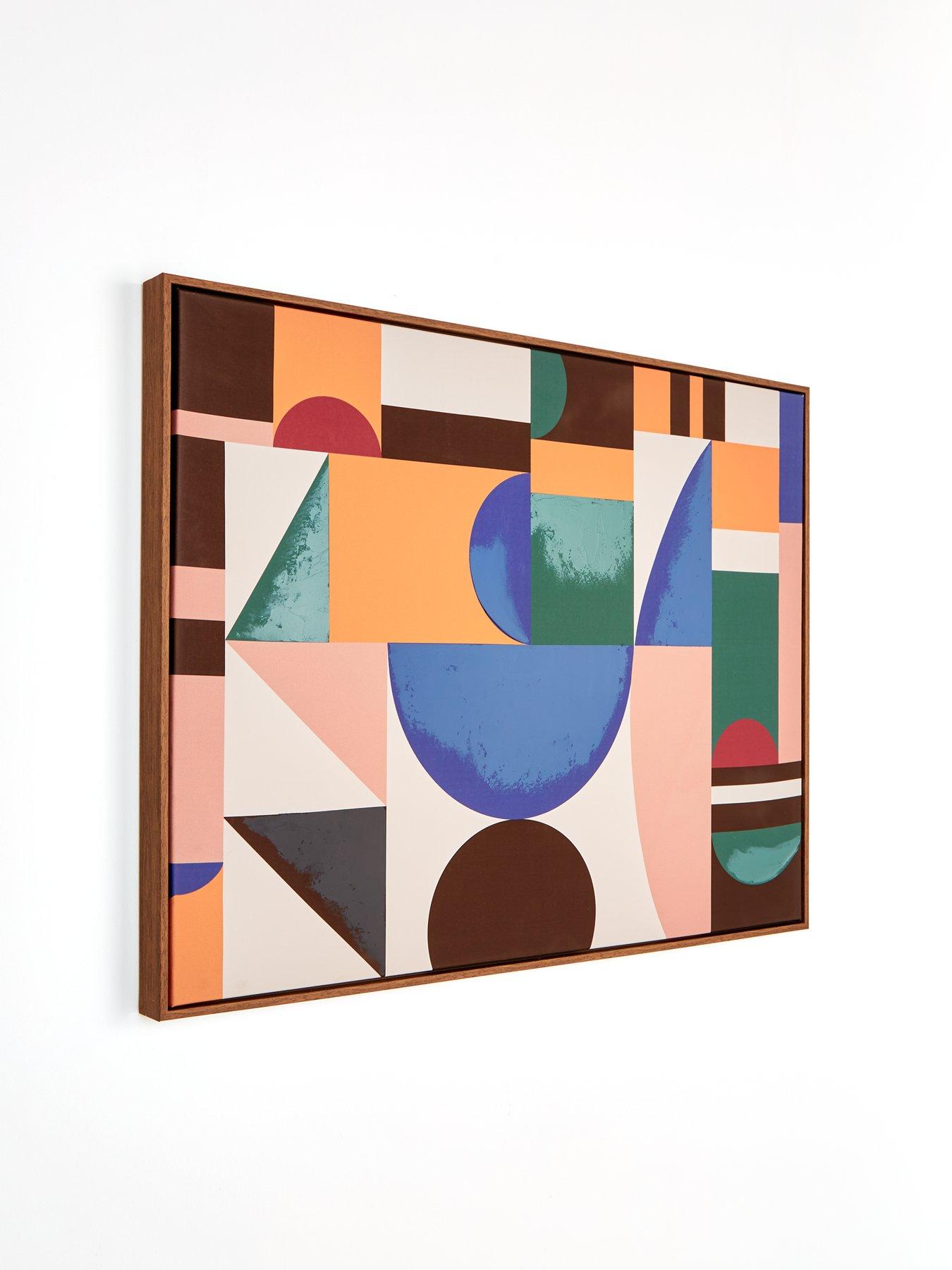 Image 3 of 6 of Very Home Multi Abstract Framed Printed Canvas with Hand Paint 60x80cm
