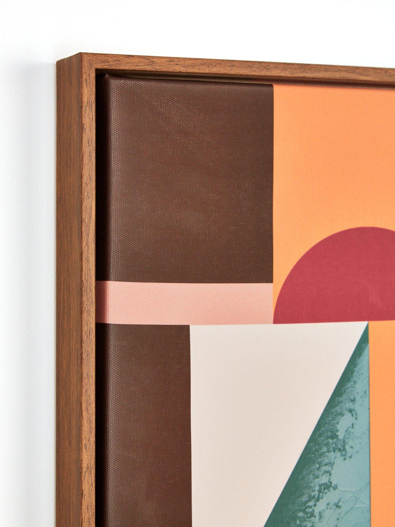 Image 4 of 6 of Very Home Multi Abstract Framed Printed Canvas with Hand Paint 60x80cm