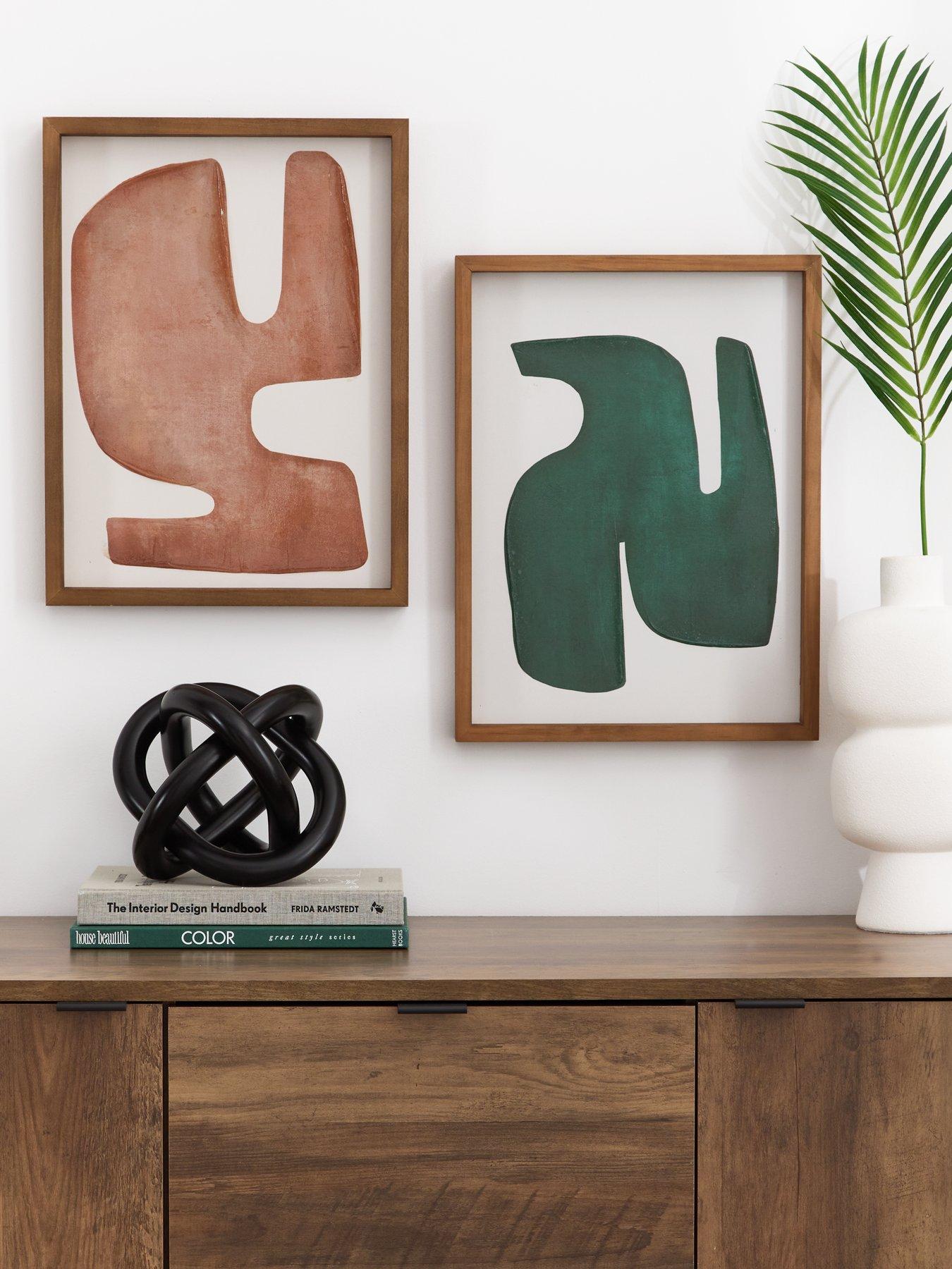 Product photograph of Very Home Abstract Set Of 2 Prints 30x40cm from very.co.uk
