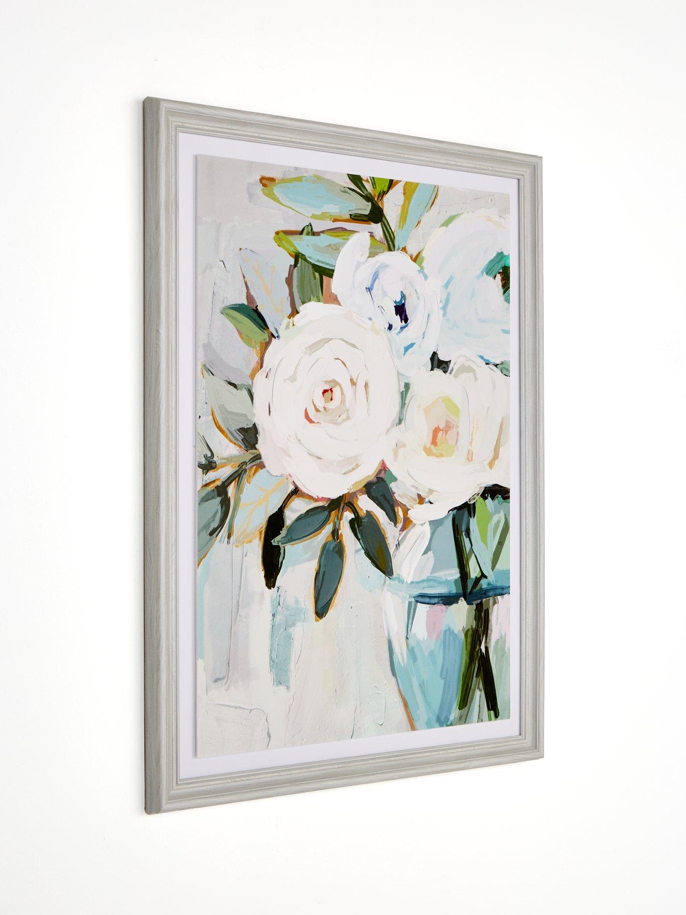Image 3 of 6 of The Very Collection White Flower Framed Print 50x70cm