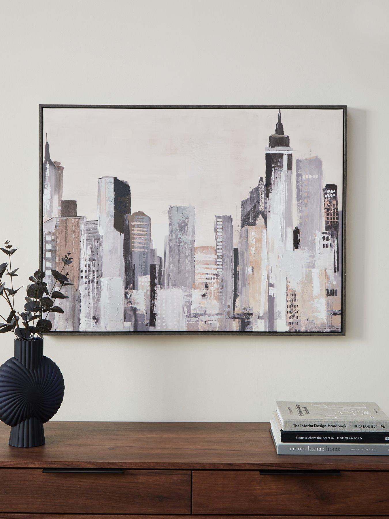 undefined City Scape Framed Print 60x80cm