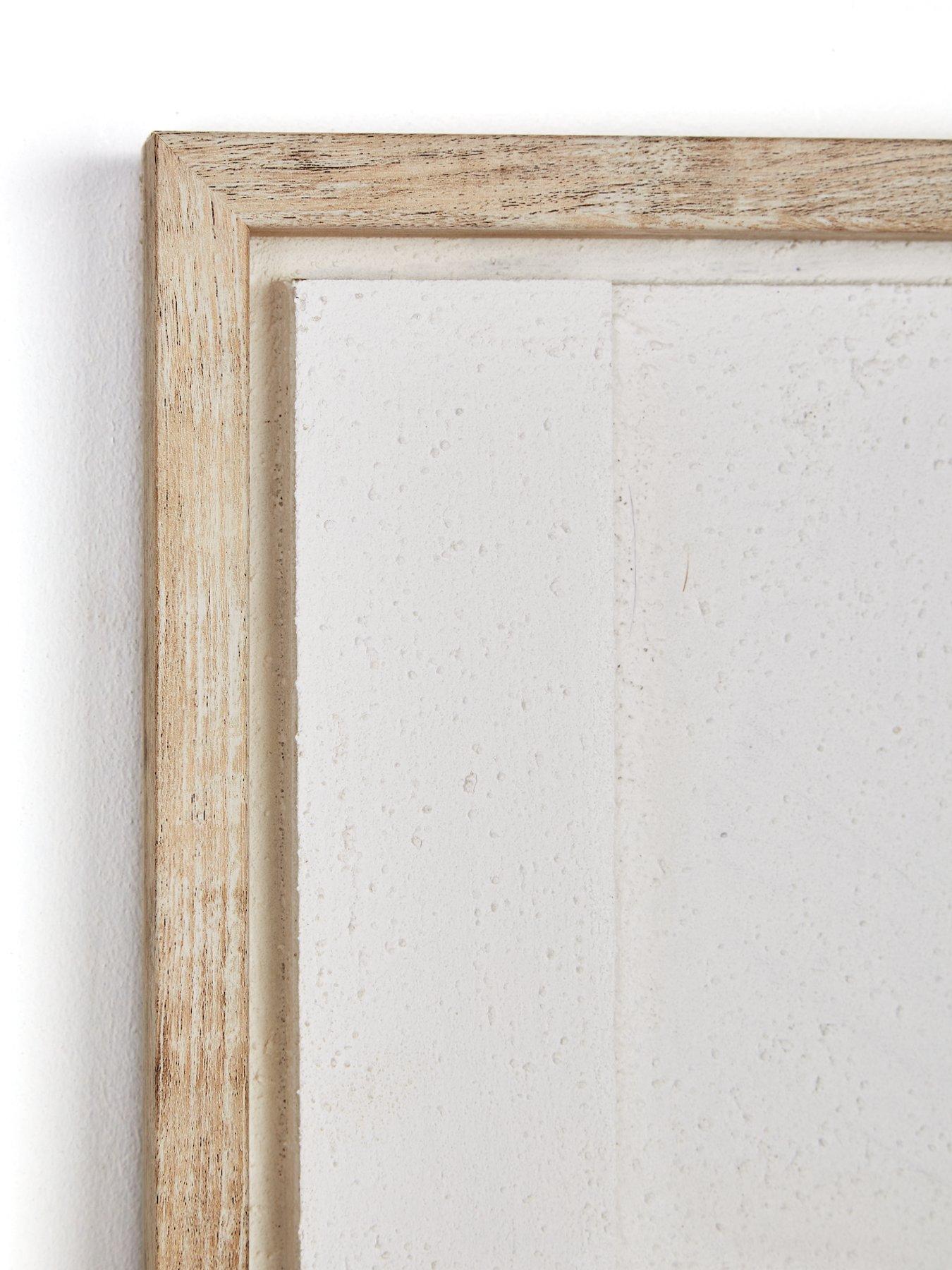 Image 5 of 6 of The Very Collection Abstract White Shape Framed Hand Paint 40x50cm