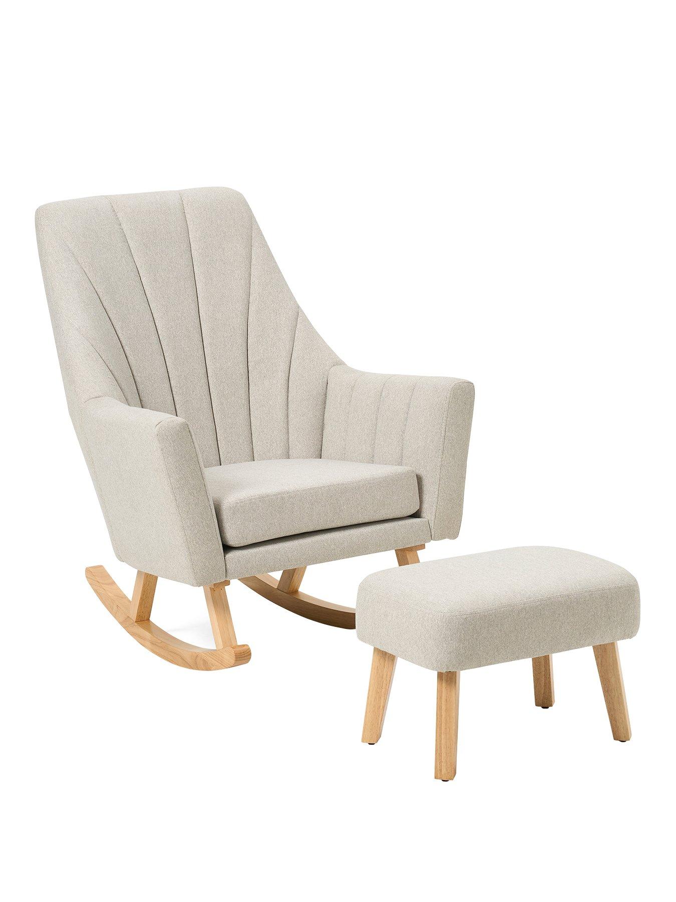 Image 2 of 5 of Tutti Bambini Jonah Rocking Nursing Chair with Footstool- Pebble