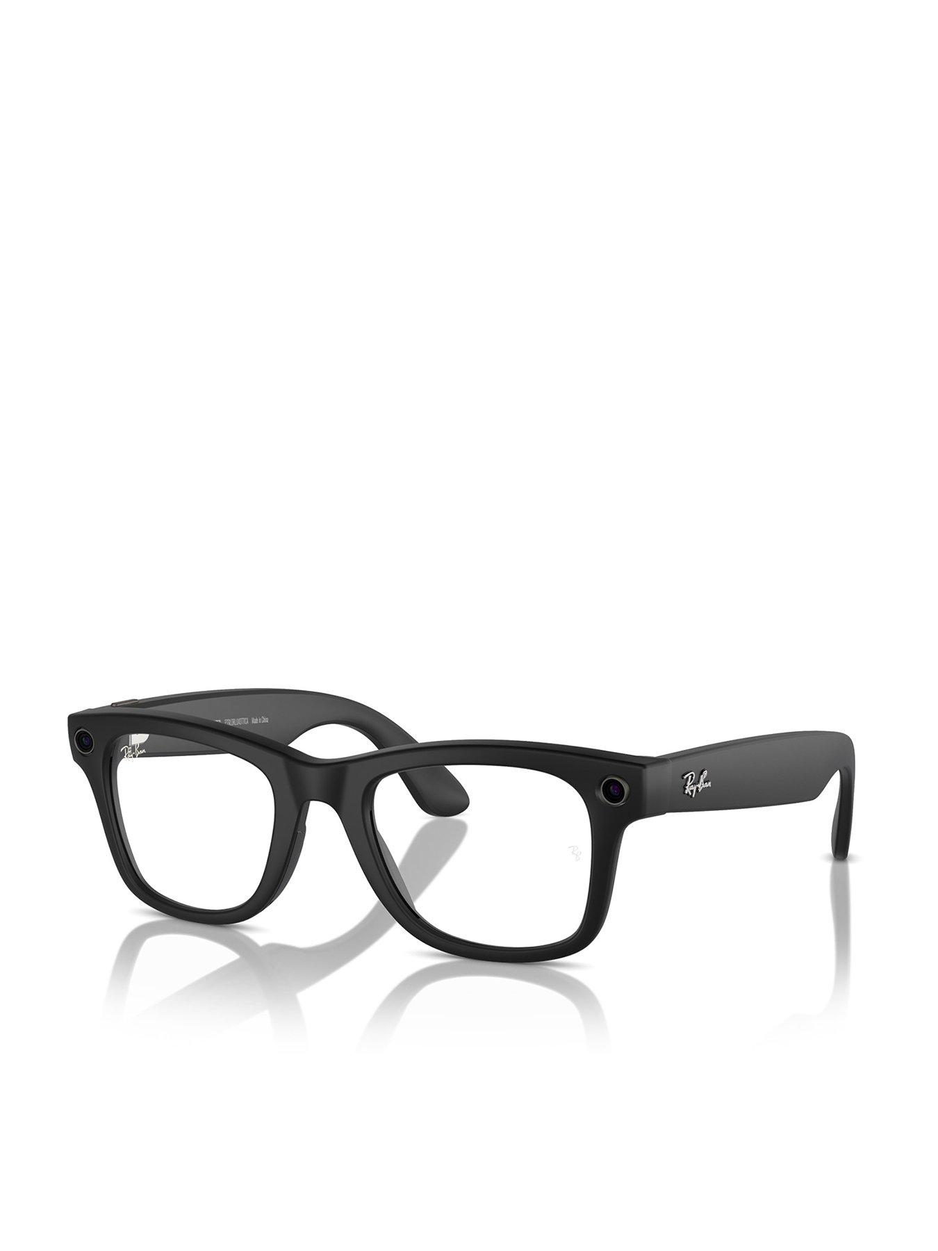 Ray Ban Meta Wayfarer Standard Smart Glasses Matte Black Clear to G15 Green Transitions Very