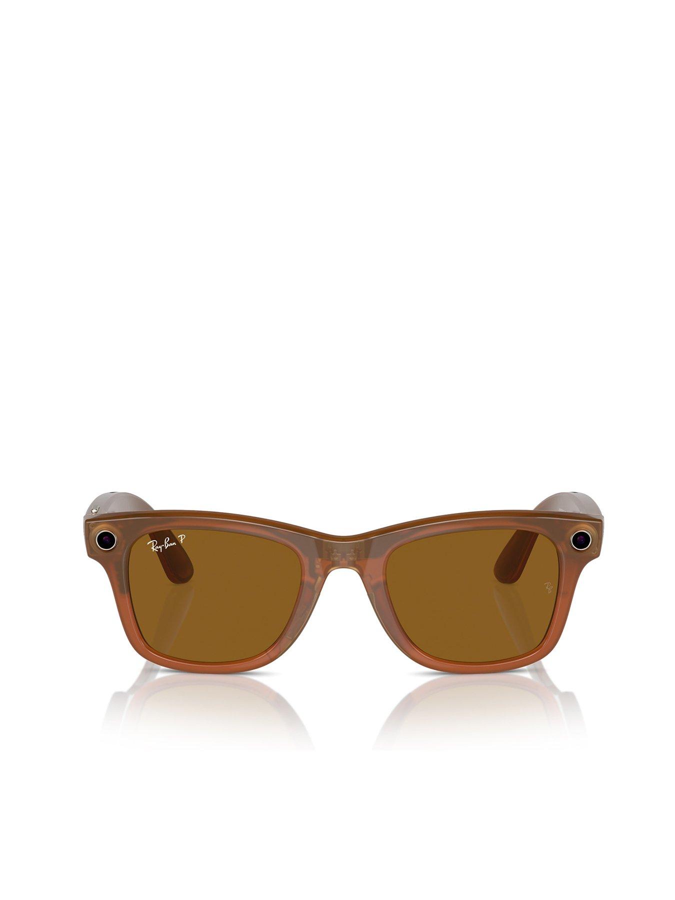 undefined Wayfarer – Shiny Caramel Transparent, Polarised Brown lenses