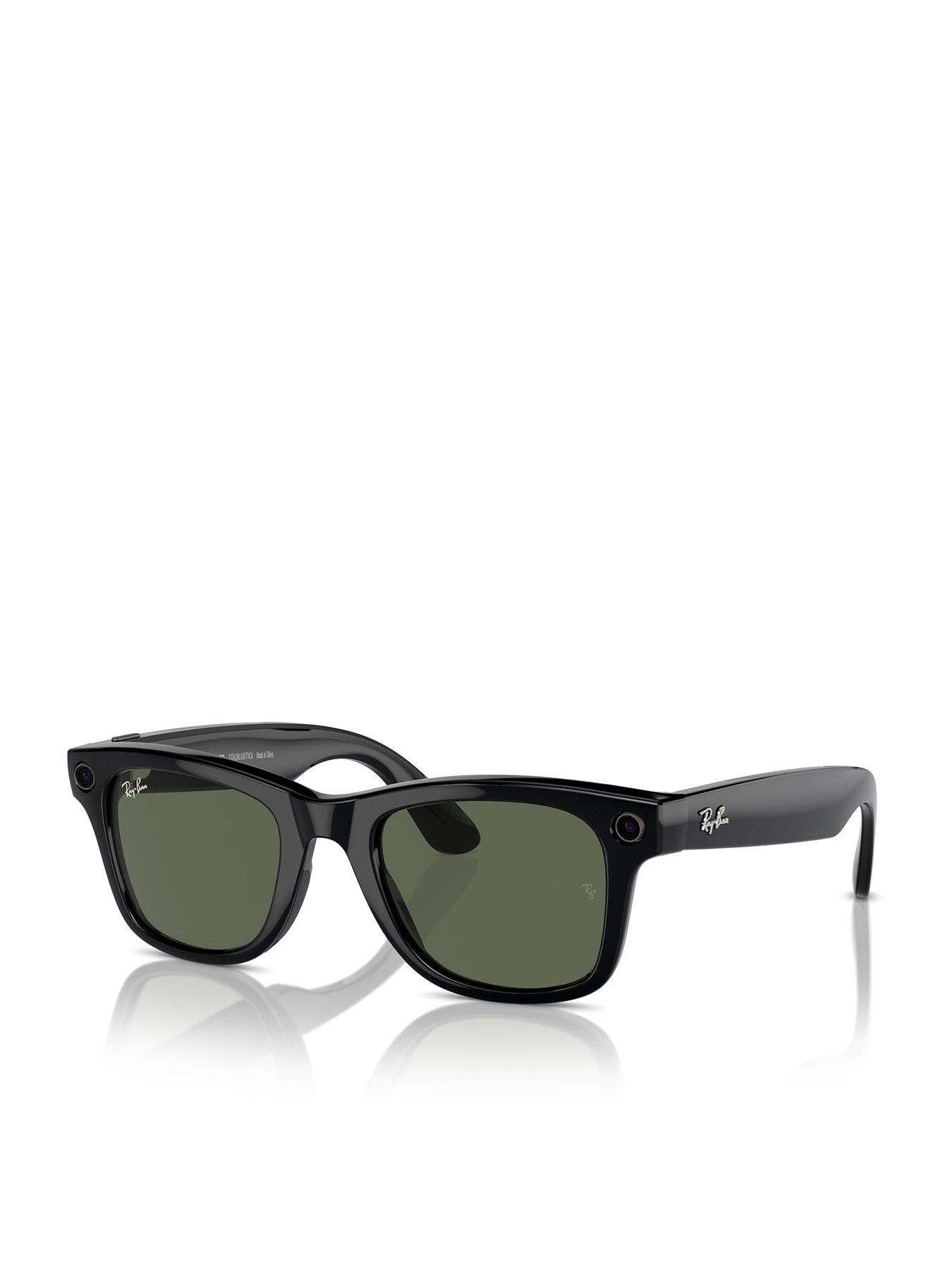 Image 3 of 8 of Ray-Ban Meta Wayfarer (Large)&nbsp;Smart Glasses -&nbsp;Shiny Black, Plano G15&nbsp;Green