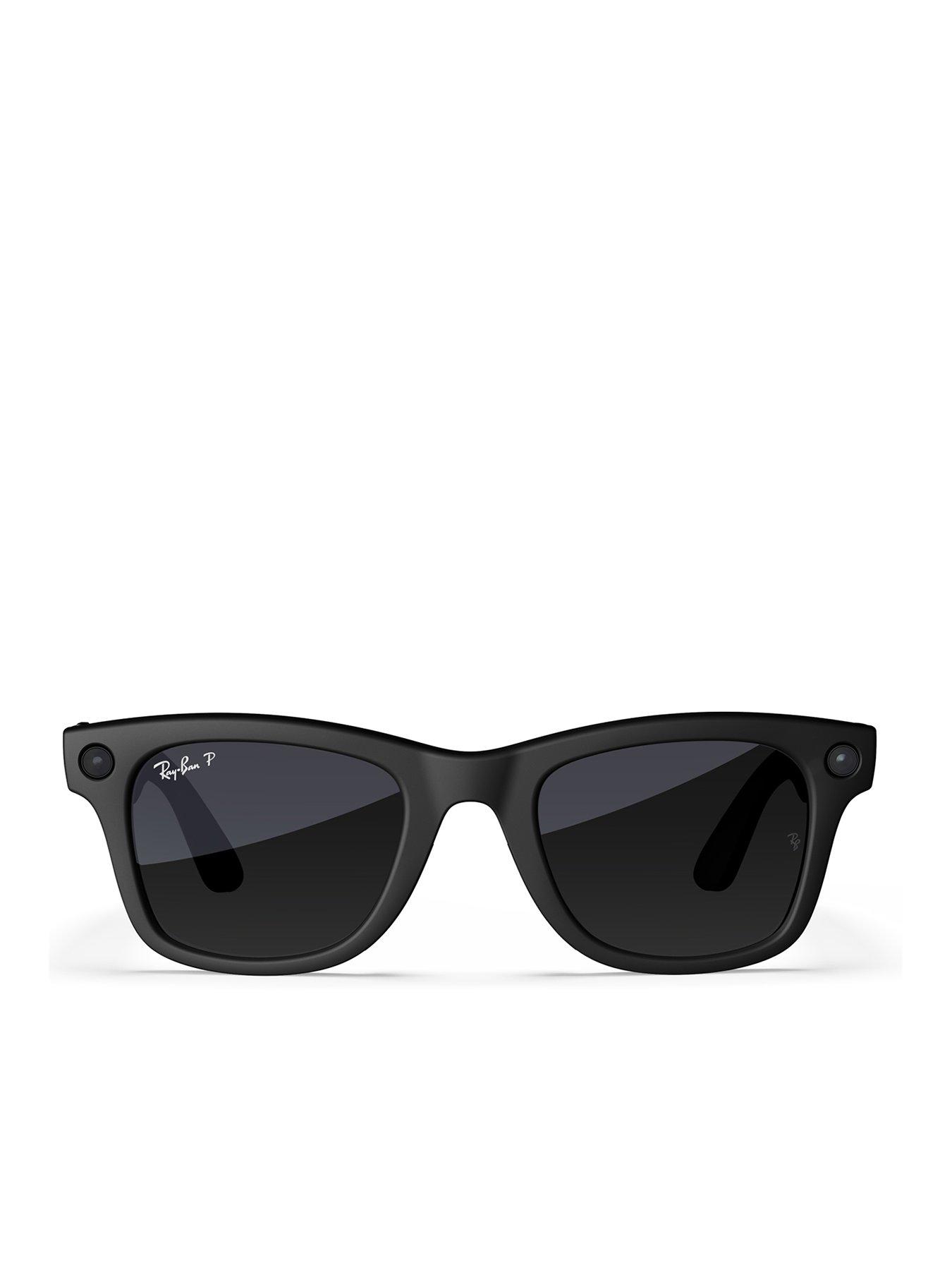 undefined Wayfarer Large Glasses - Matte Black, Polarised Gradient Graphite