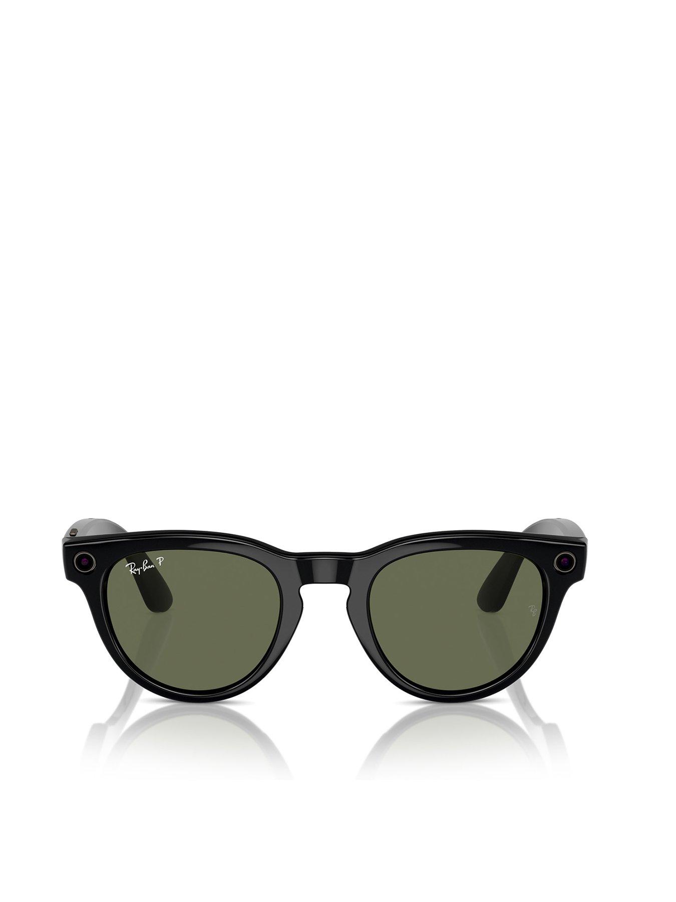 undefined Headliner Glasses - Shiny Black, Polarised G15 Green