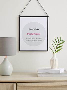Product photograph of Everyday Hanging Metal Photo Frame In Black from very.co.uk
