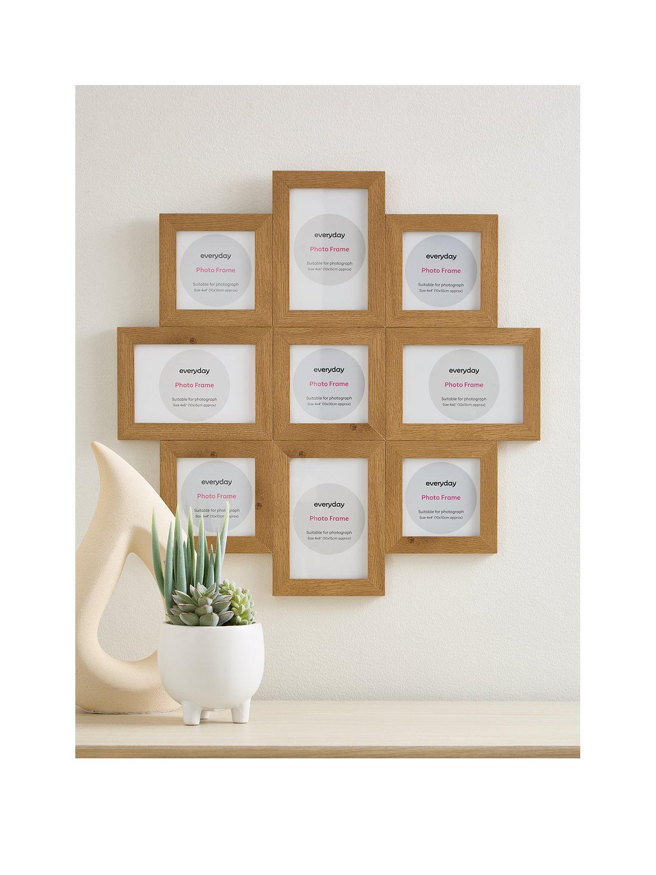 The Very Collection 9 Photo Cluster Gallery Frame - Natural 49x49cm