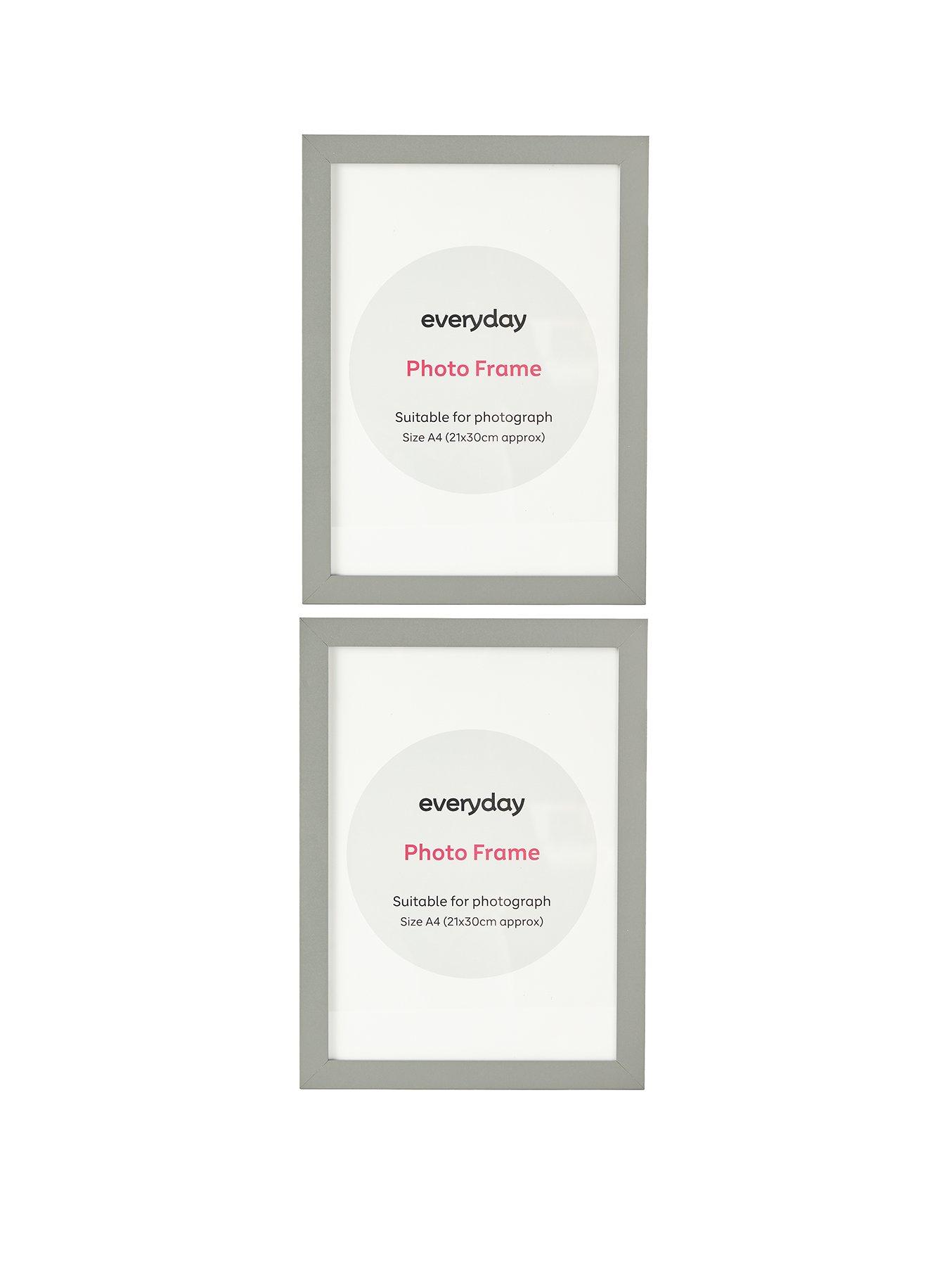 Product photograph of Everyday Set Of 2 Photo Frames - Grey 8x12inch from very.co.uk