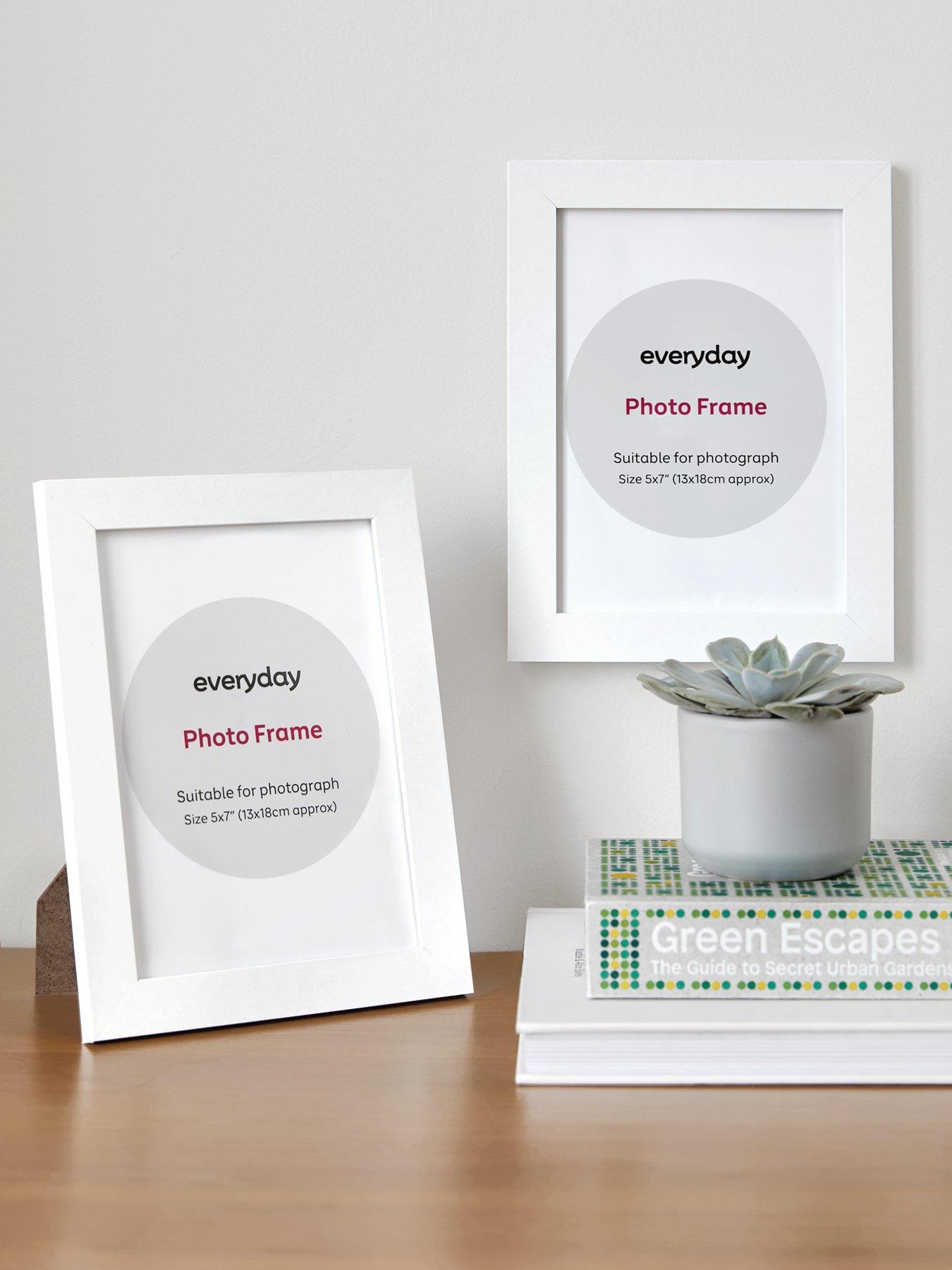 Product photograph of Everyday Set Of 2 Photo Frames 5 X 7 Inch - White from very.co.uk