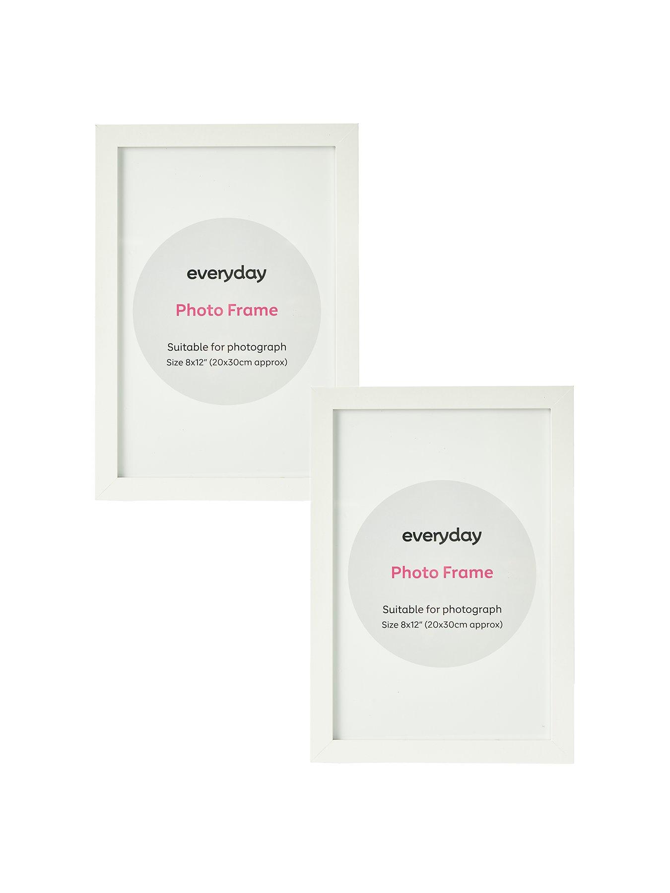 Everyday Set Of 2 Photo Frames 8 x 12 inch White very.co.uk