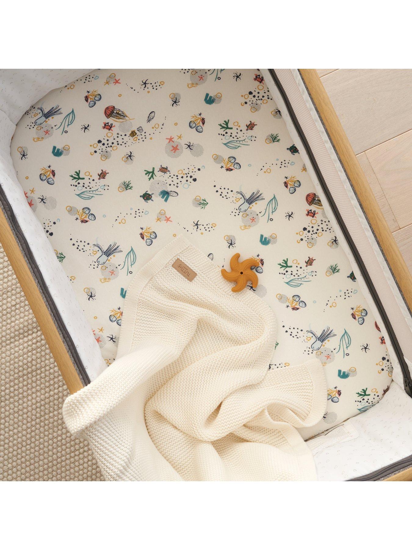 Image 1 of 7 of Tutti Bambini Bedside Crib Fitted Sheets 2pk - Our Planet - Multi