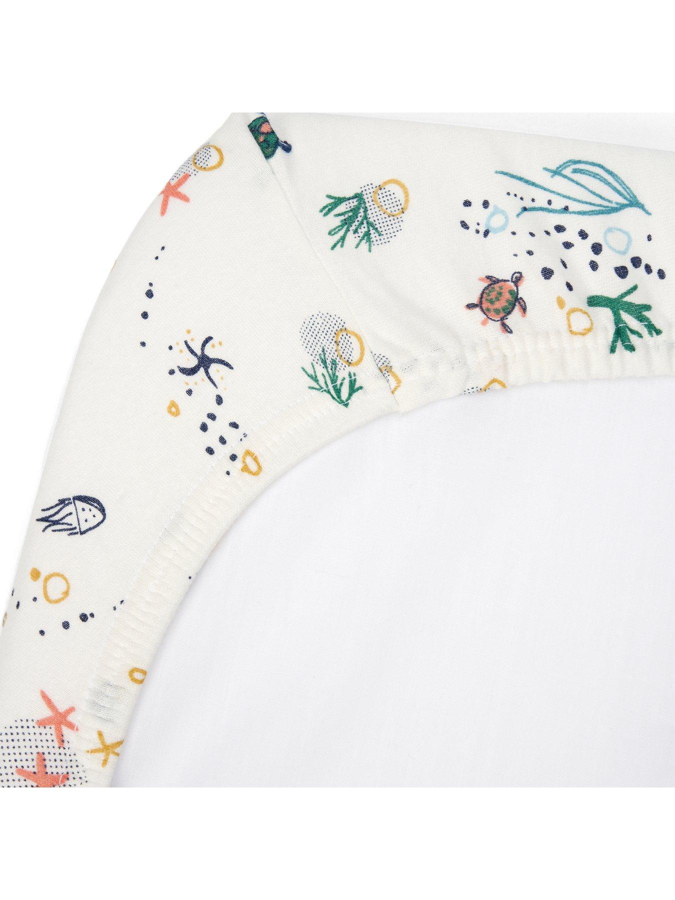 Image 4 of 7 of Tutti Bambini Bedside Crib Fitted Sheets 2pk - Our Planet - Multi