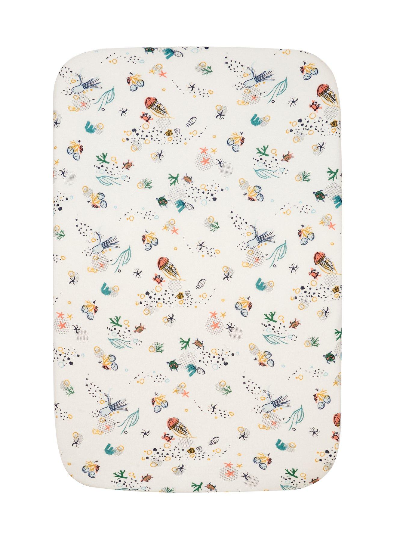 Image 6 of 7 of Tutti Bambini Bedside Crib Fitted Sheets 2pk - Our Planet - Multi