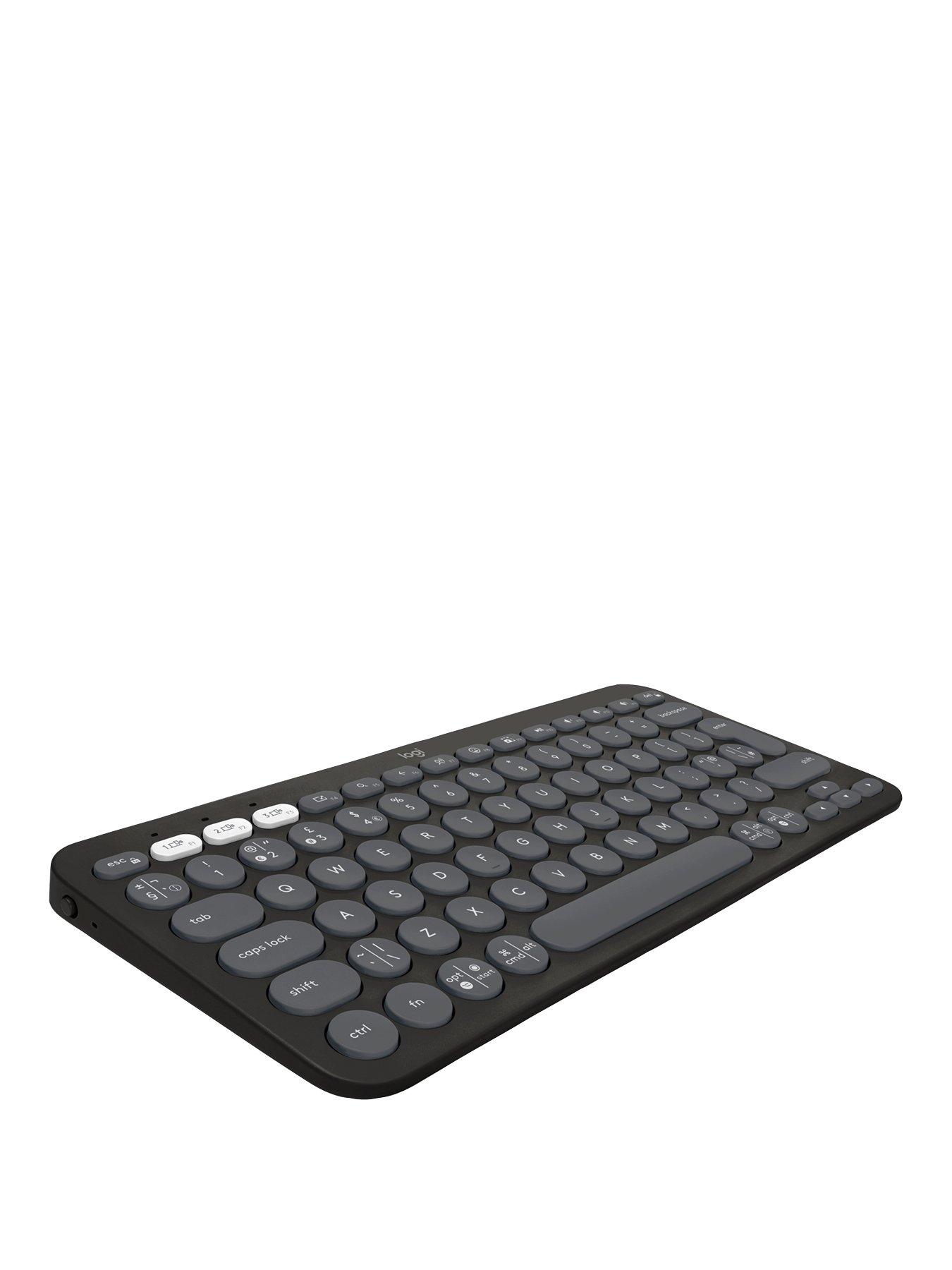 Logitech Pebble Keys 2 K380s, Multi-Device Bluetooth Wireless Keyboard, Slim and Portable - Graphite