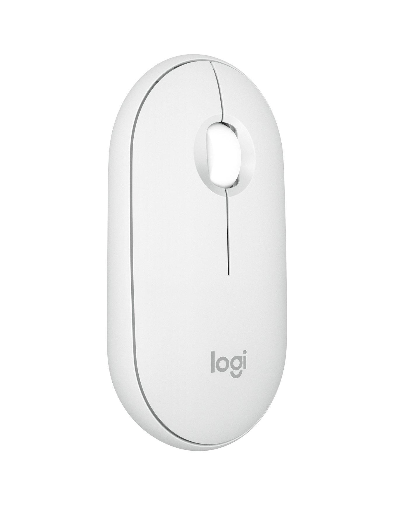 Image of Logitech Pebble Mouse 2 M350s Slim Bluetooth Wireless Mouse, Lightweight, Quiet Clicks - Off White