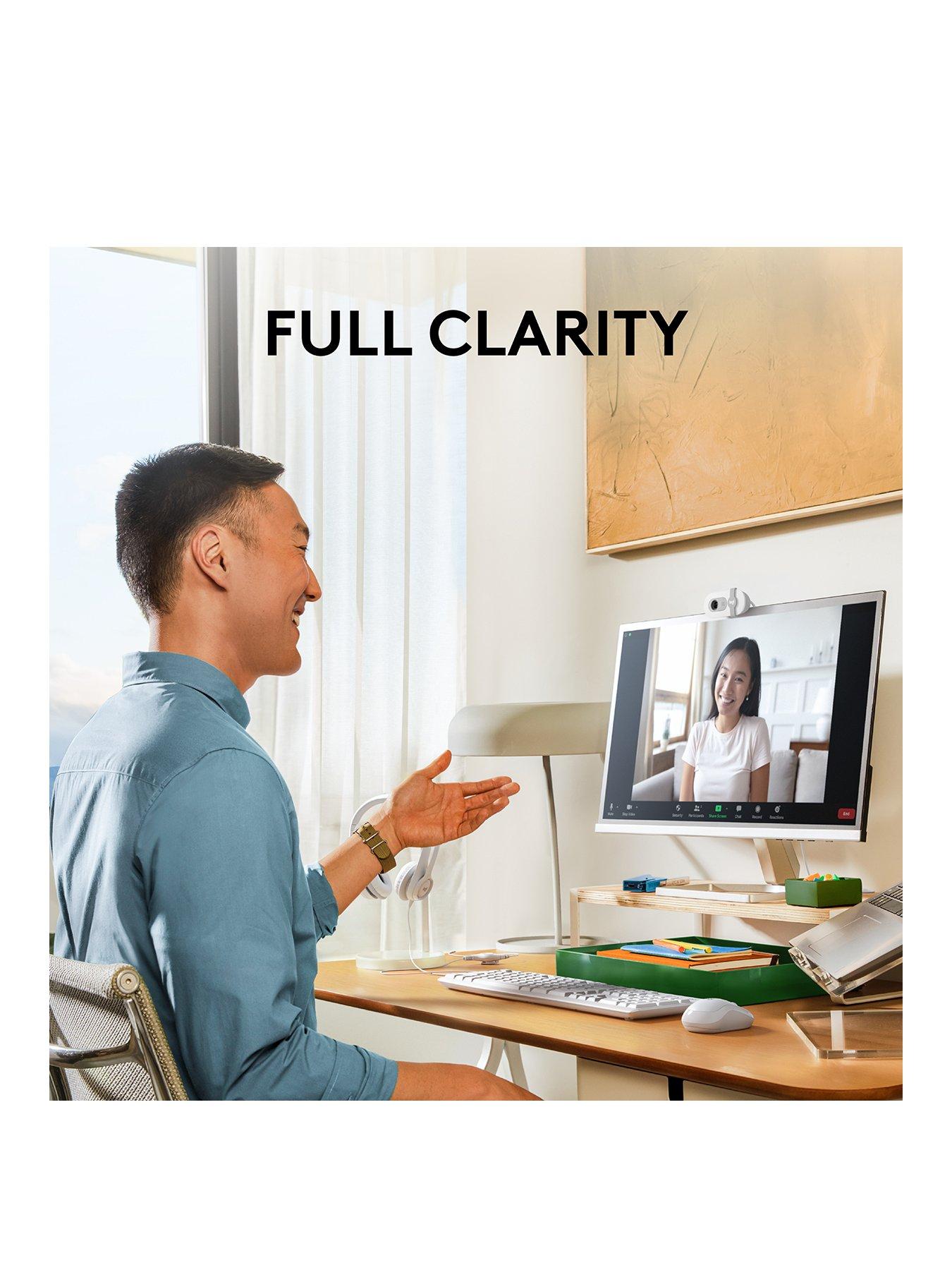 Image 2 of 7 of Logitech Brio 100 Webcam - Off White