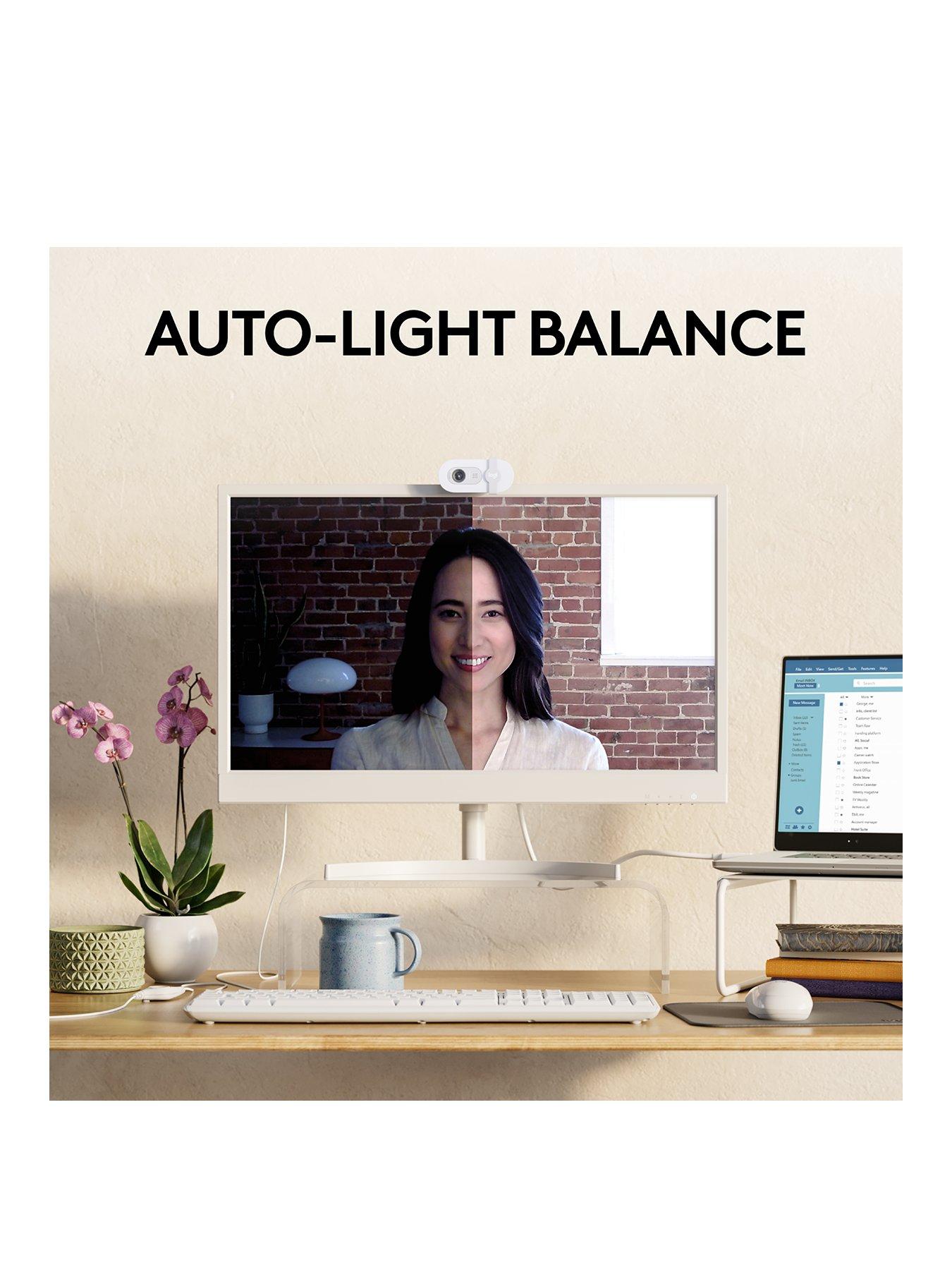 Image 3 of 7 of Logitech Brio 100 Webcam - Off White