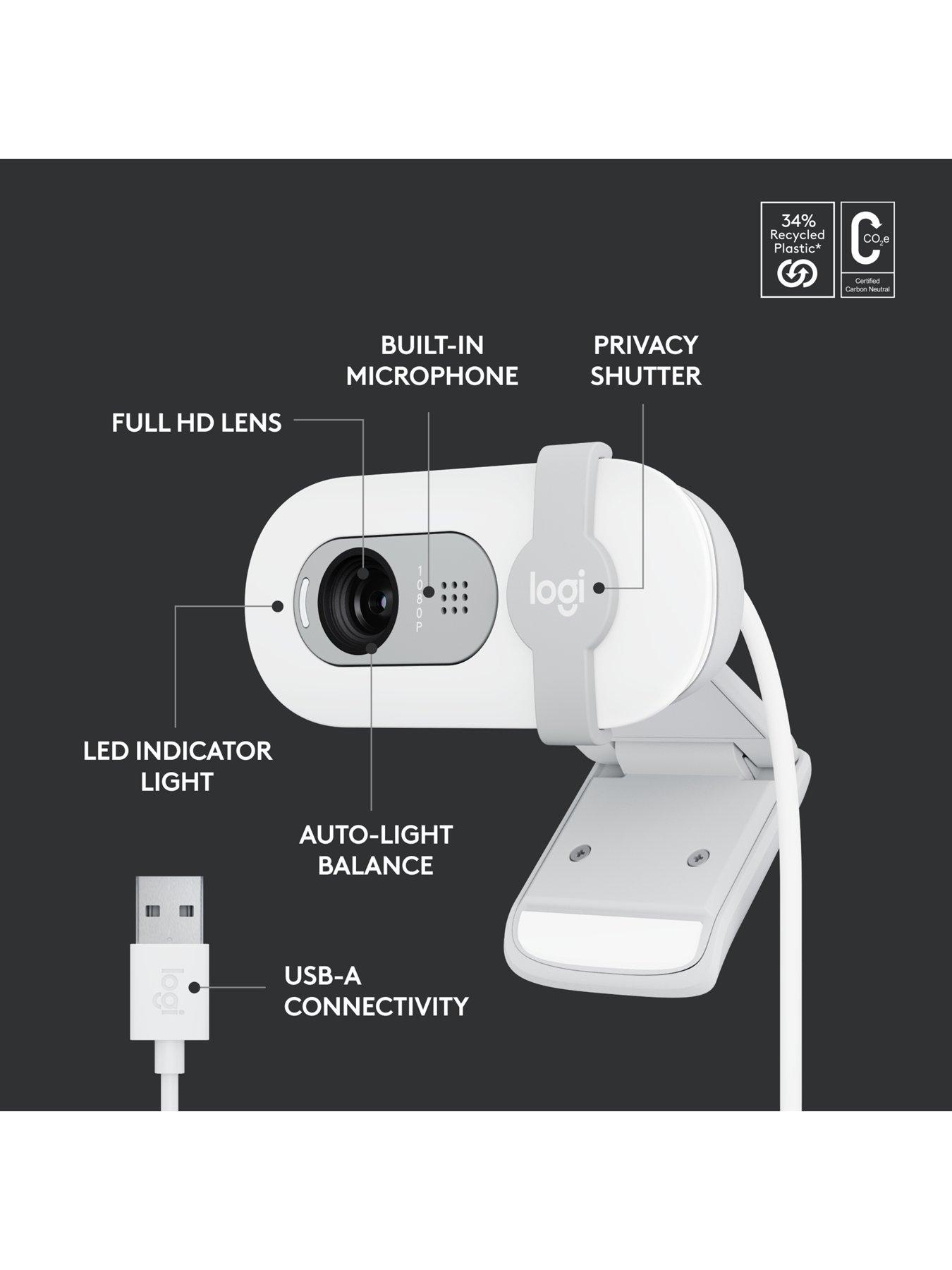 Image 6 of 7 of Logitech Brio 100 Webcam - Off White