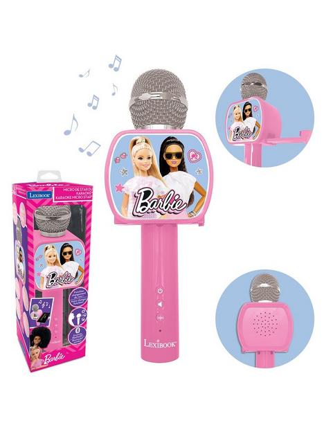barbie-karaoke-bluetooth-microphone-with-speaker-voice-changer-and-retractable-phone-holder