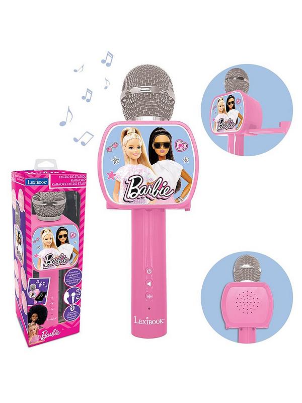 Image 1 of 7 of Barbie Karaoke Bluetooth Microphone with speaker, voice changer and retractable phone holder