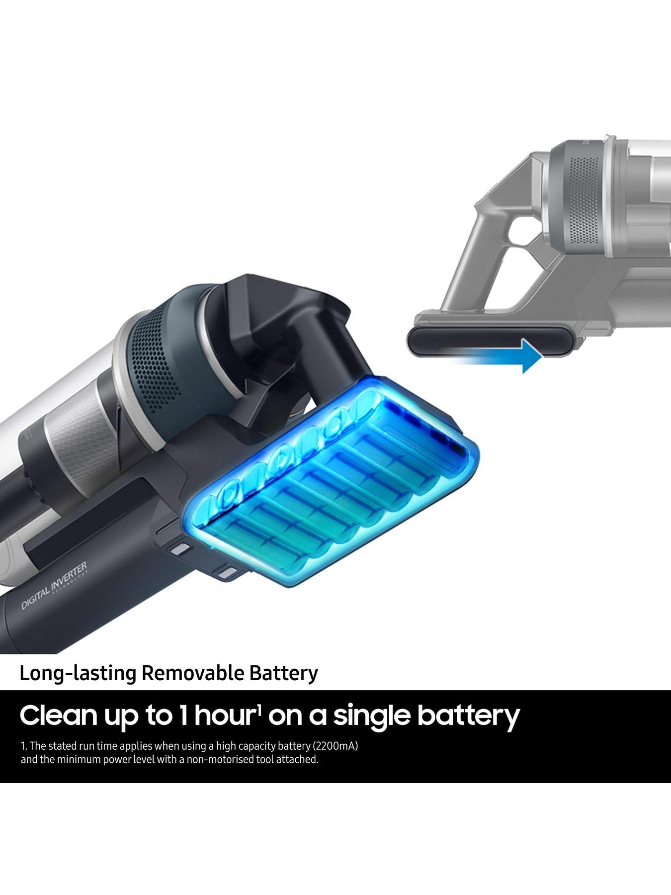 Image 5 of 8 of Samsung Jet 95 Pro Max 210W Cordless Vacuum Cleaner with Pet Tool+ &amp; Spray Spinning Sweeper - Midnight Blue
