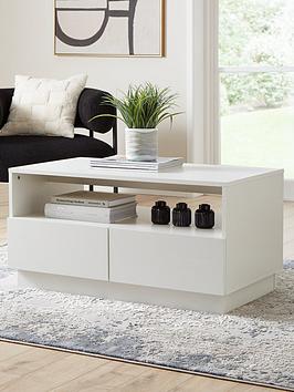 Product photograph of Very Home Croft Coffee Table - White from very.co.uk