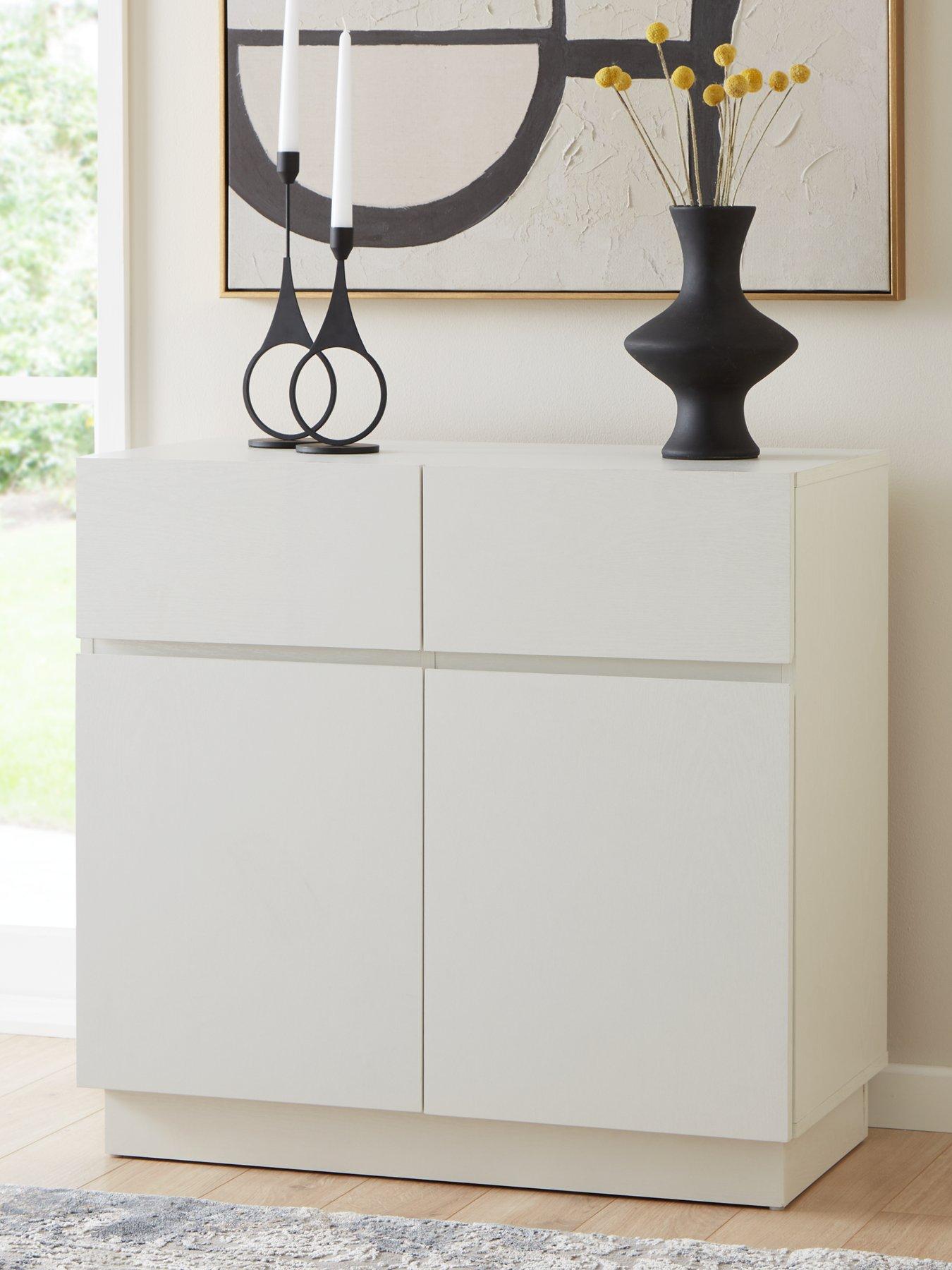 Very white outlet gloss sideboard