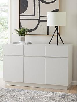 Product photograph of Very Home Croft Large Sideboard - White from very.co.uk