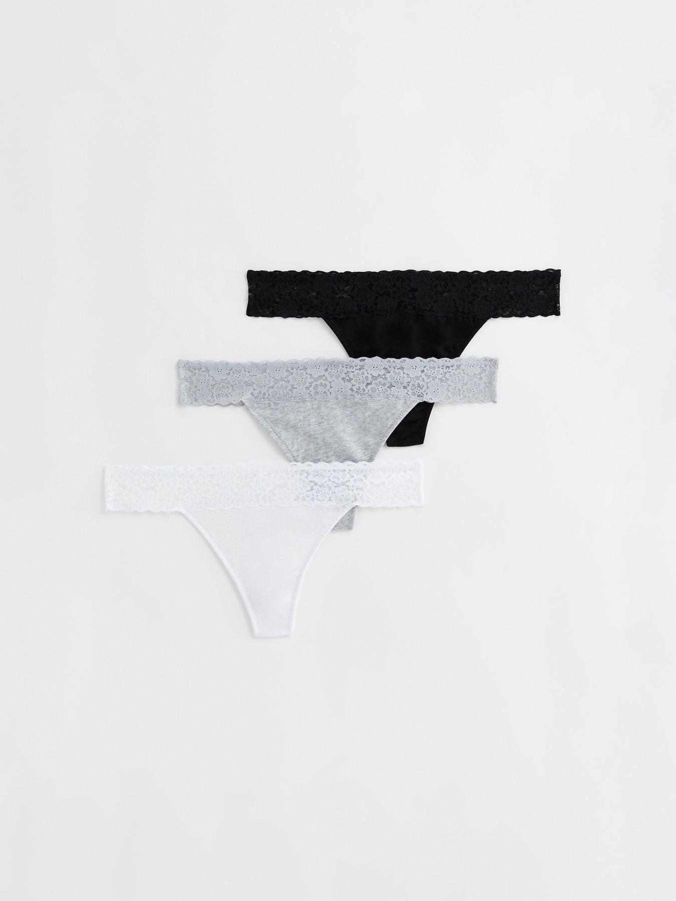 New Look 3 Pack Multicolour Lace Thongs