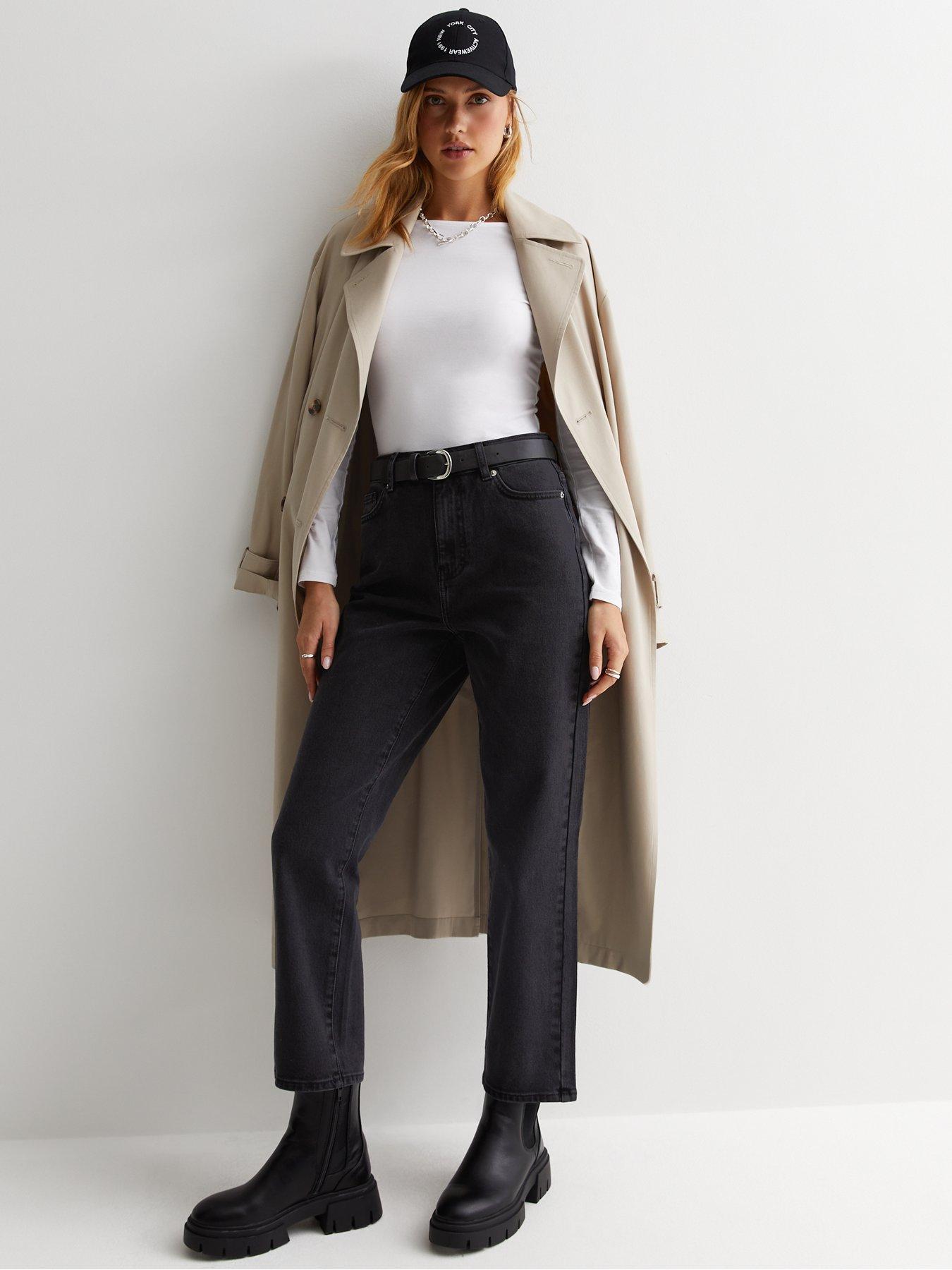 New Look Black Ankle Grazing Hannah Straight Leg Jeans | Very.co.uk