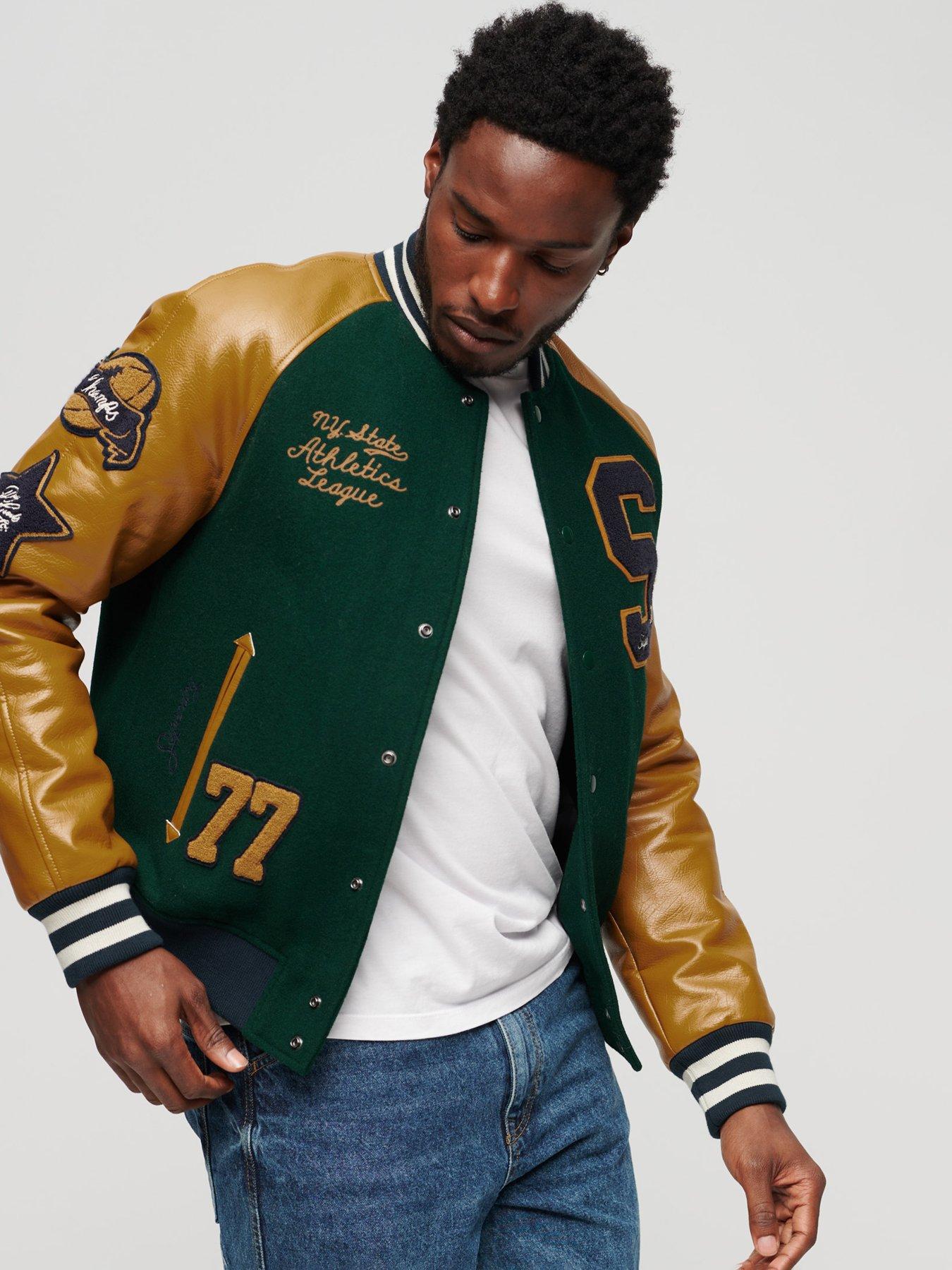 College Varsity Patch Bomber Jacket - Multi