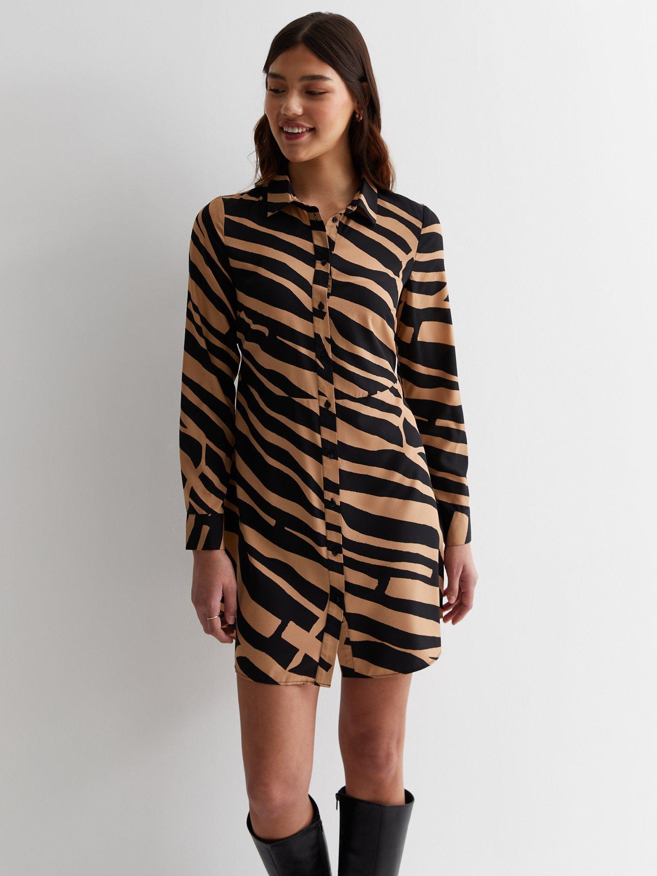 New look animal print shirt clearance dress